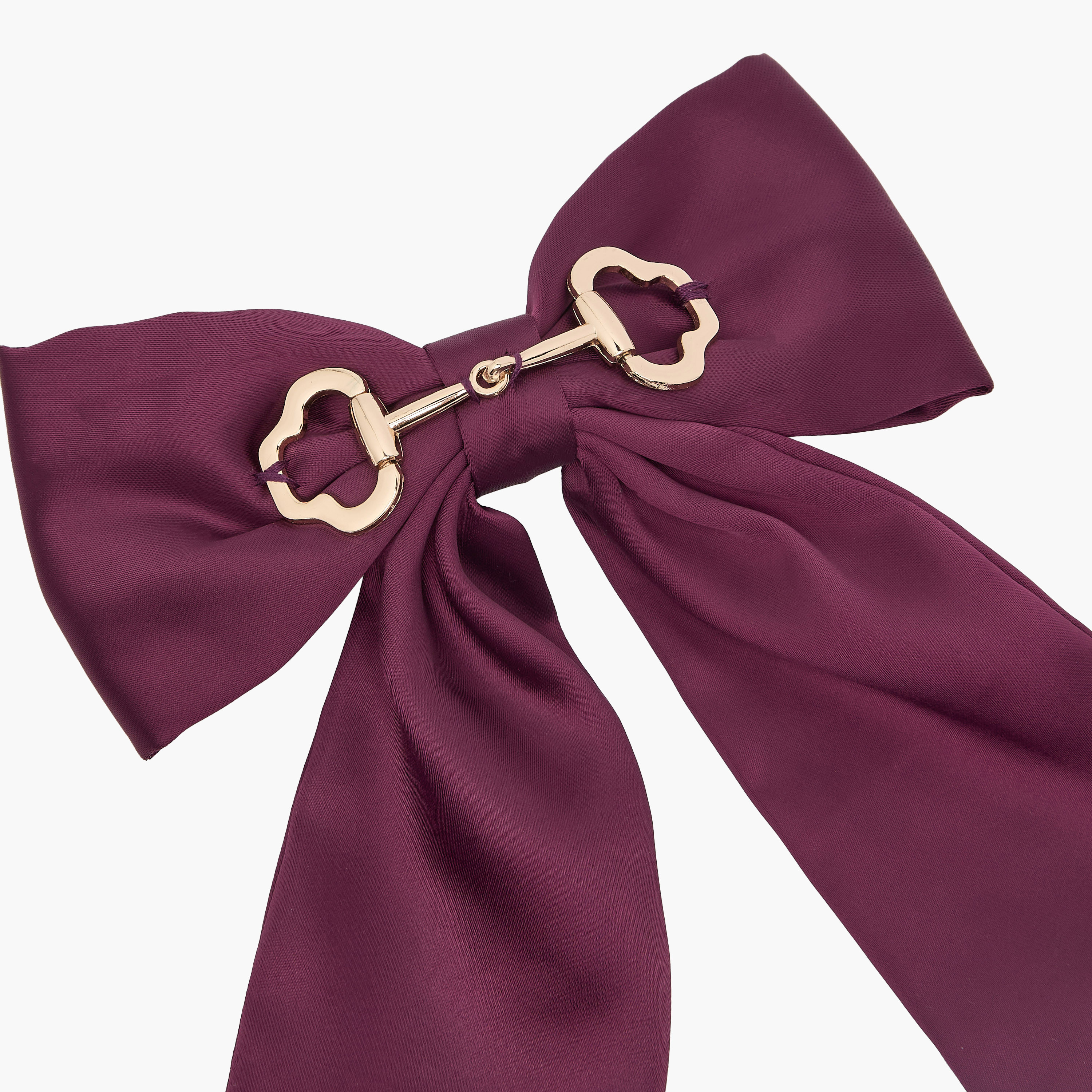 Bow Hair Clip with Buckle-women-hairaccessories-clips-image-2