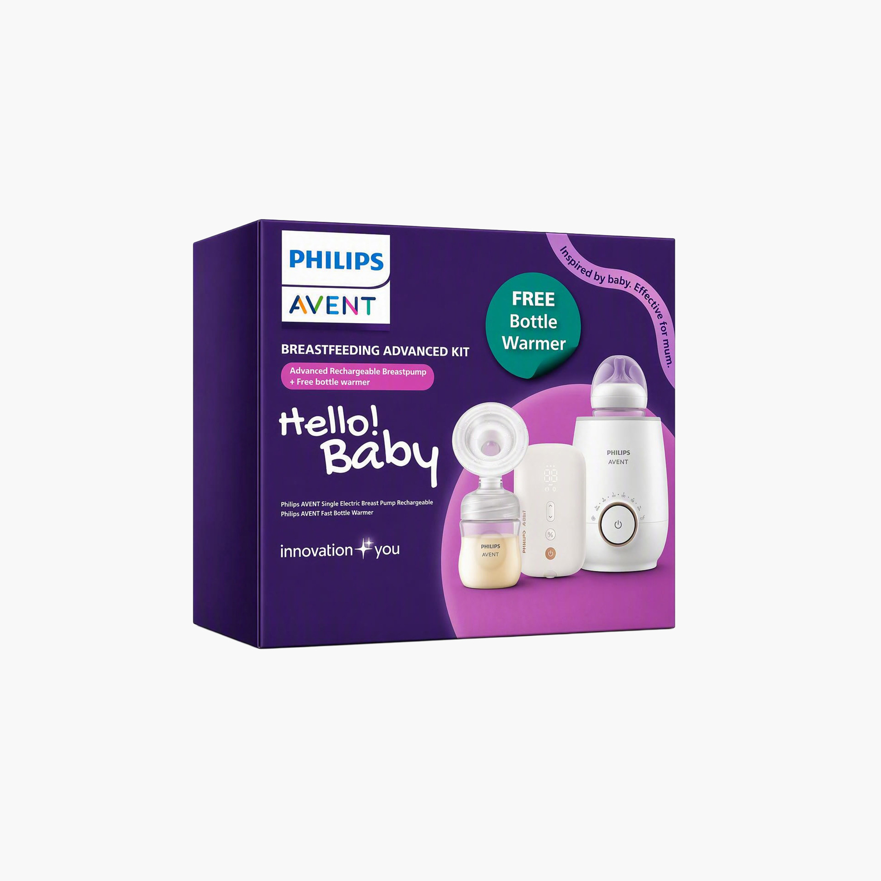 Philips Avent Breastfeeding Advanced Kit with Rechargeable Pump + FREE Bottle Warmer-baby-feeding-breastfeedingandcare-image-2
