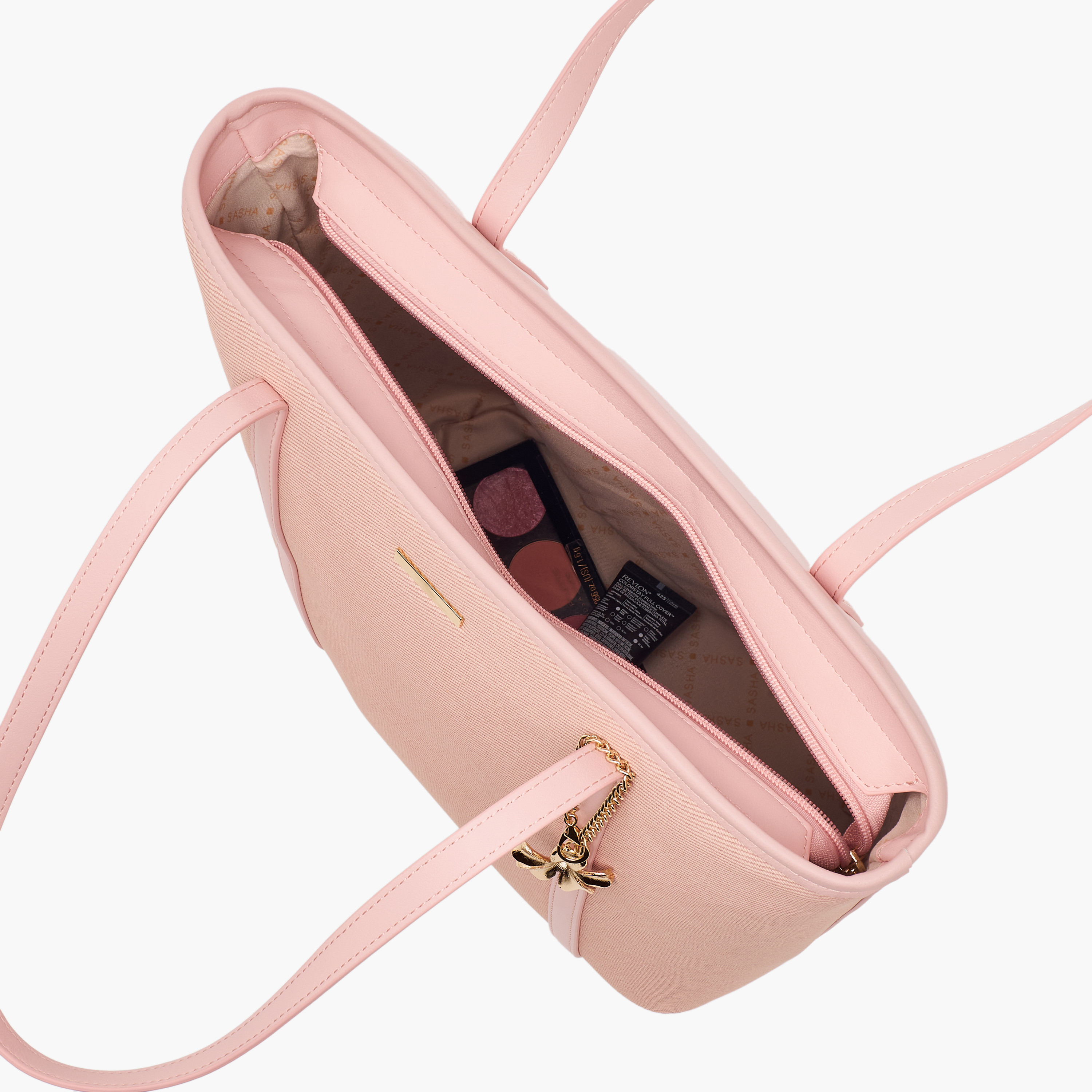 Sasha Textured Tote Bag with Charm-women-bagsandwallets-handbags-image-8