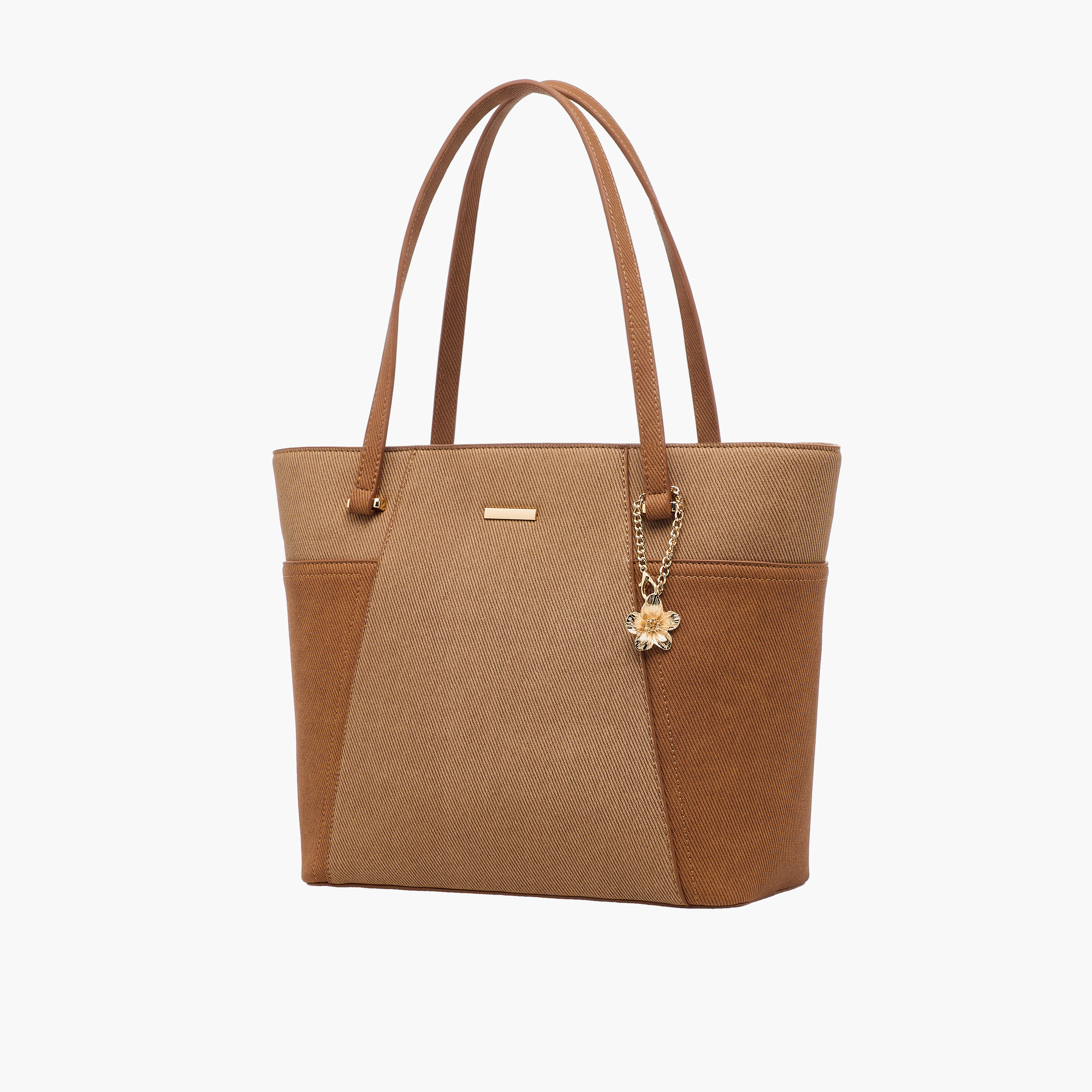 Sasha Textured Tote Bag with Charm-women-bagsandwallets-handbags-image-2
