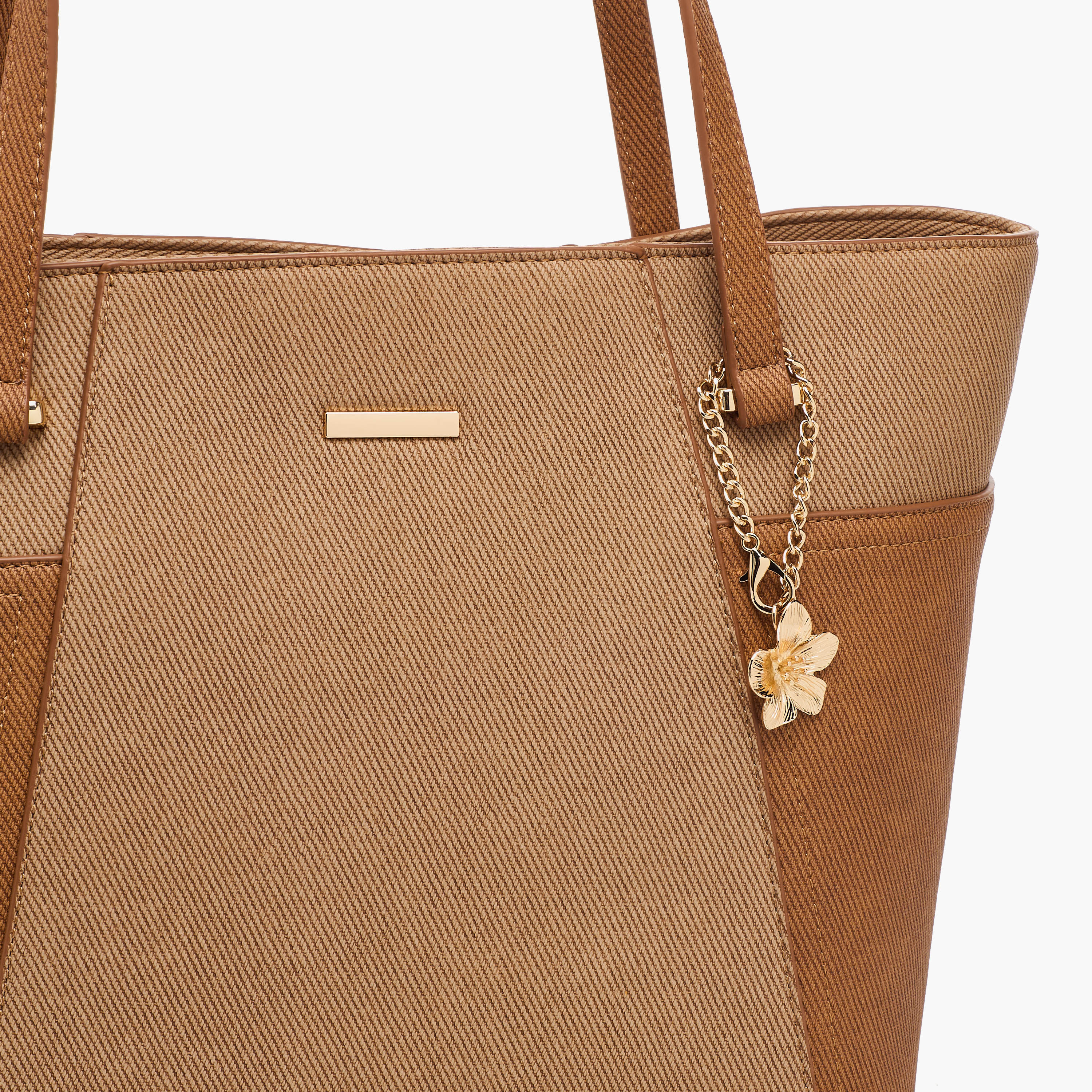 Sasha Textured Tote Bag with Charm-women-bagsandwallets-handbags-image-4