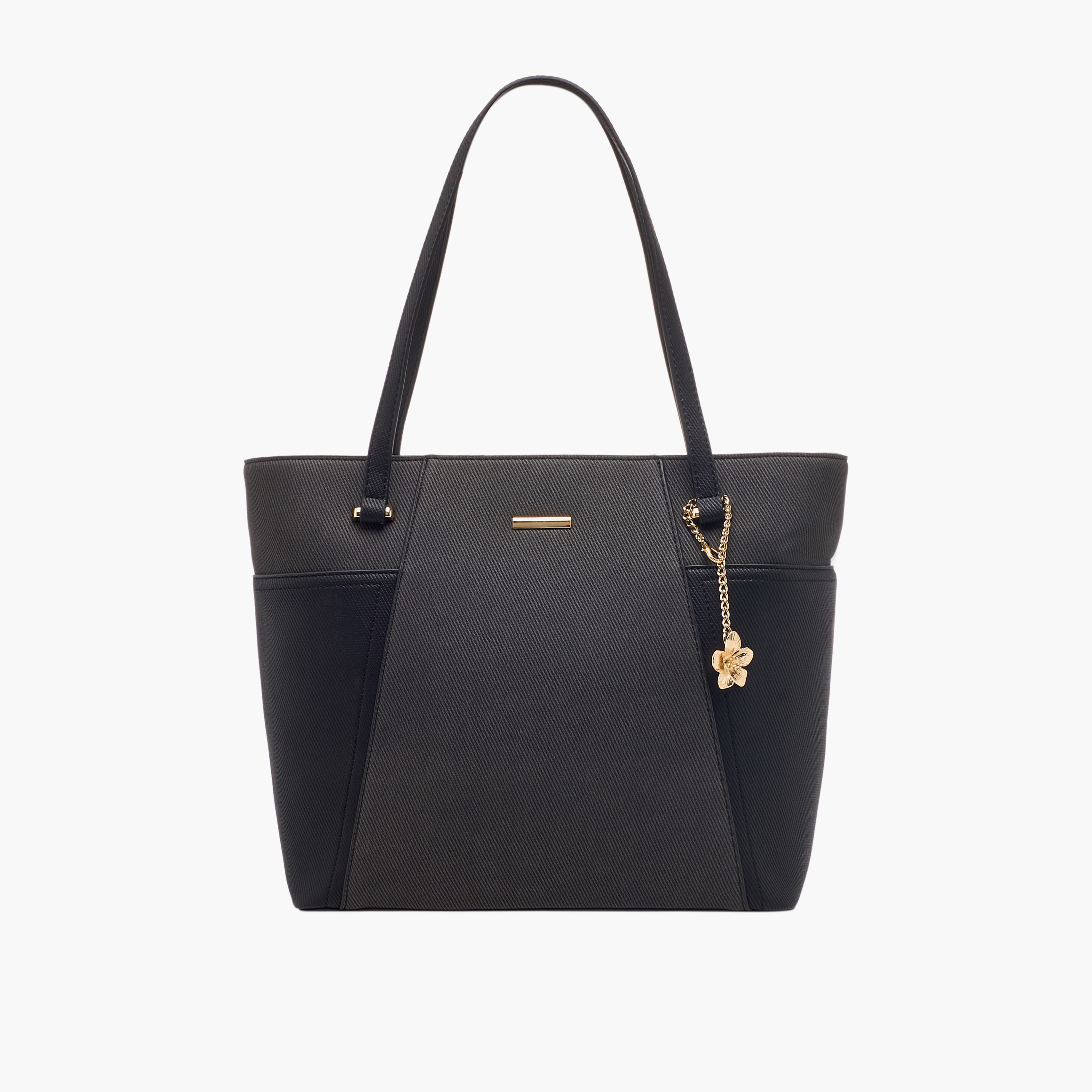Sasha Textured Tote Bag with Charm-women-bagsandwallets-handbags-image-1