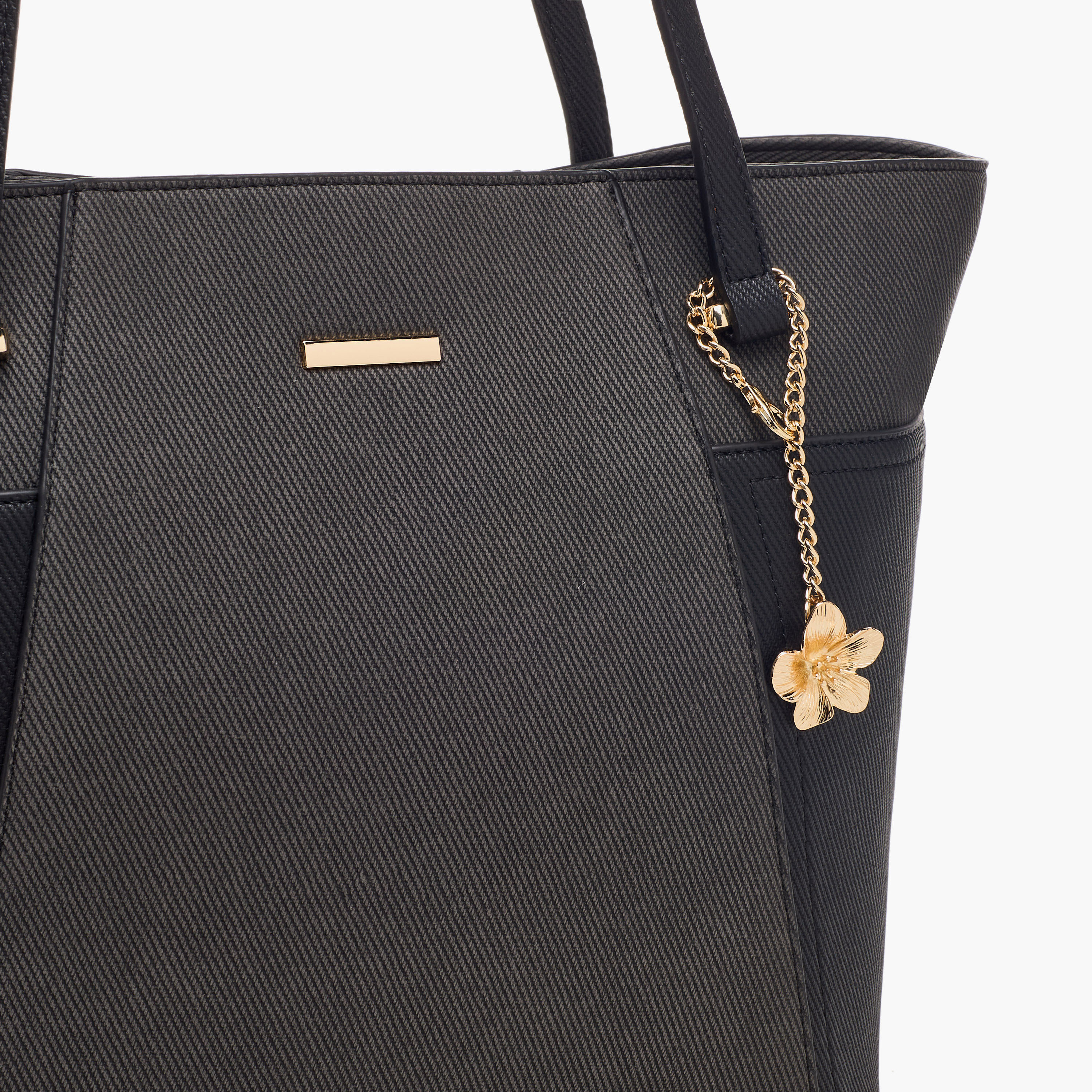Sasha Textured Tote Bag with Charm-women-bagsandwallets-handbags-image-4
