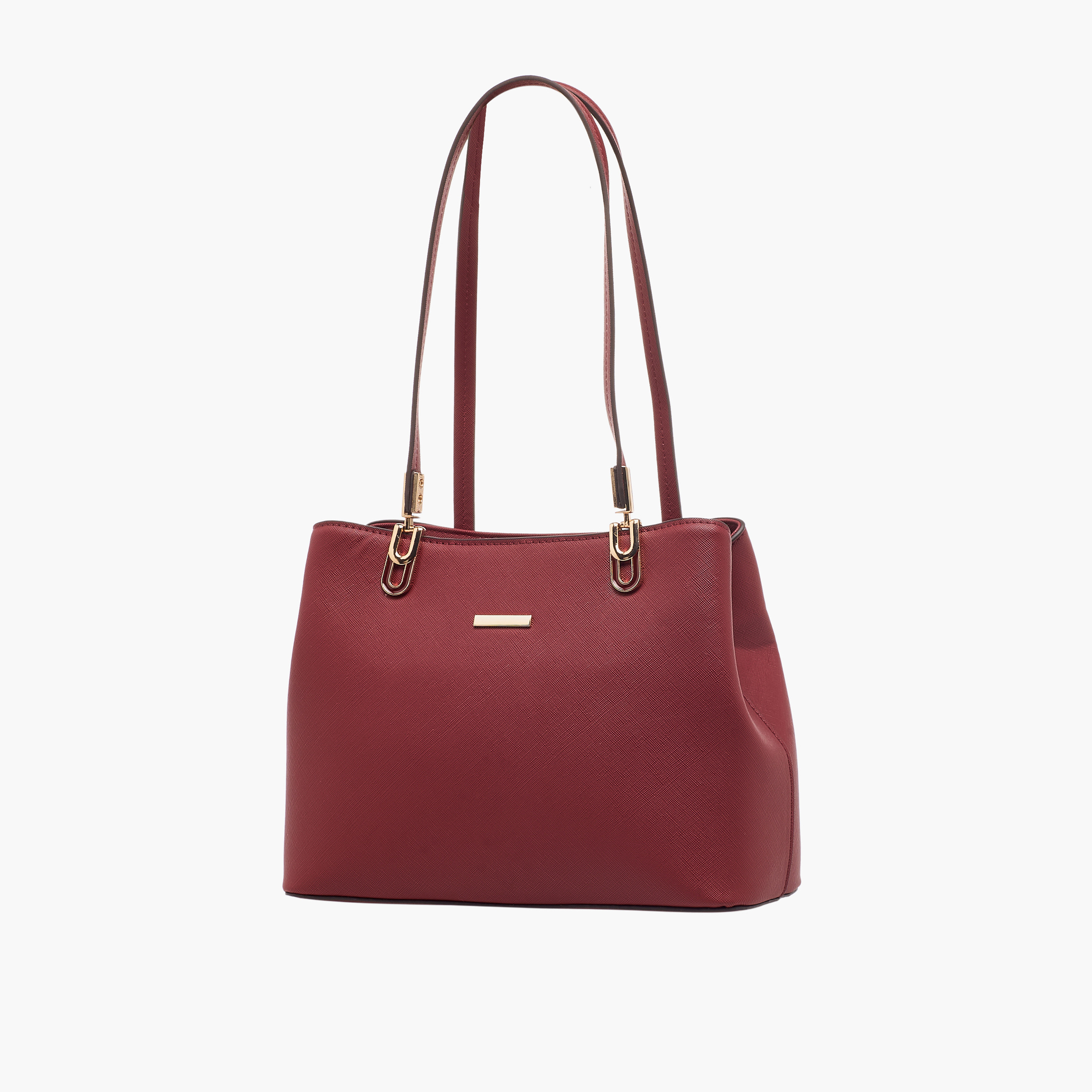 شنطة توتي بارزة الملمس بمقابض مزدوجة من ساشا-women-bagsandwallets-handbags-image-2