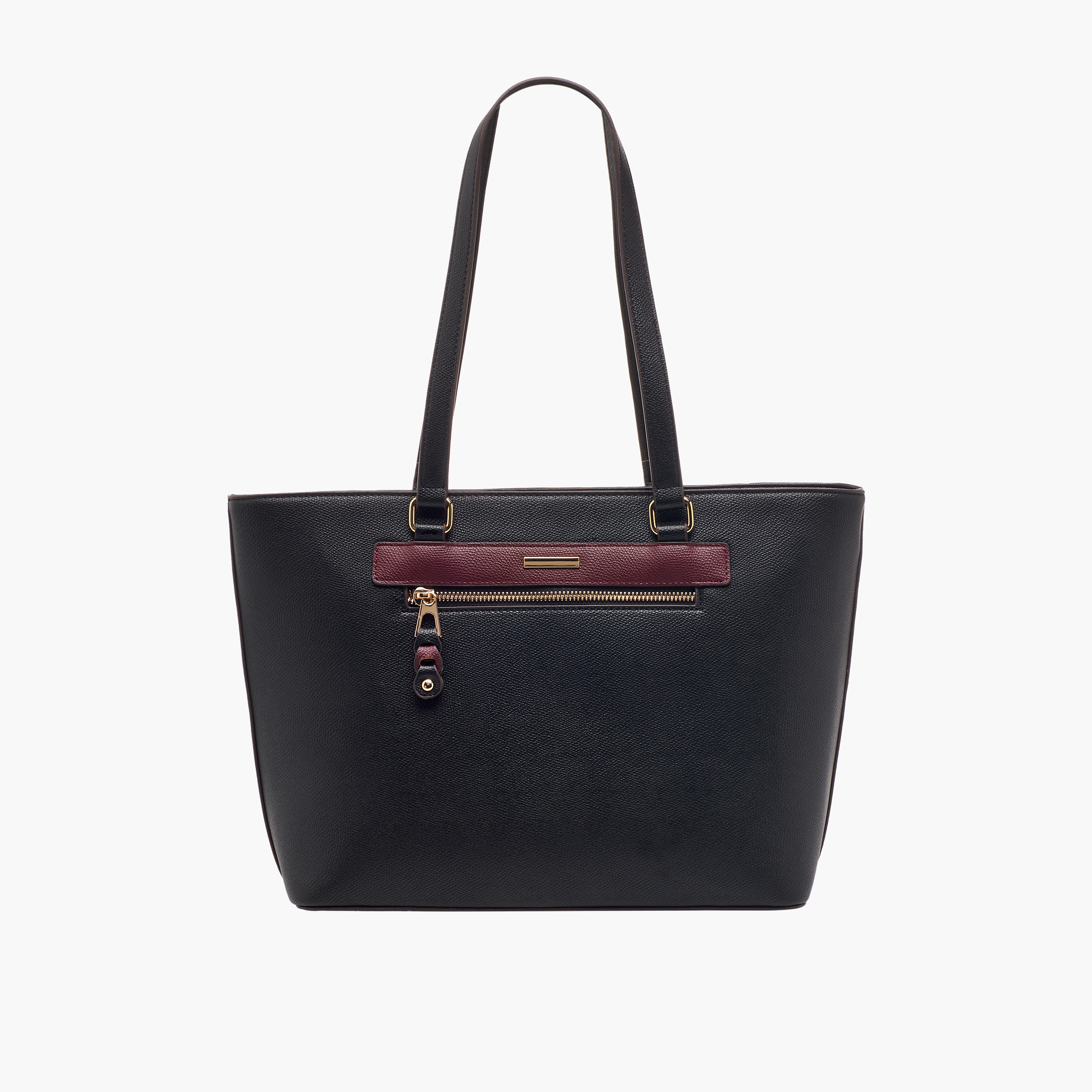 شنطة توتي بارزة الملمس بمقابض مزدوجة من ساشا-women-bagsandwallets-handbags-image-1