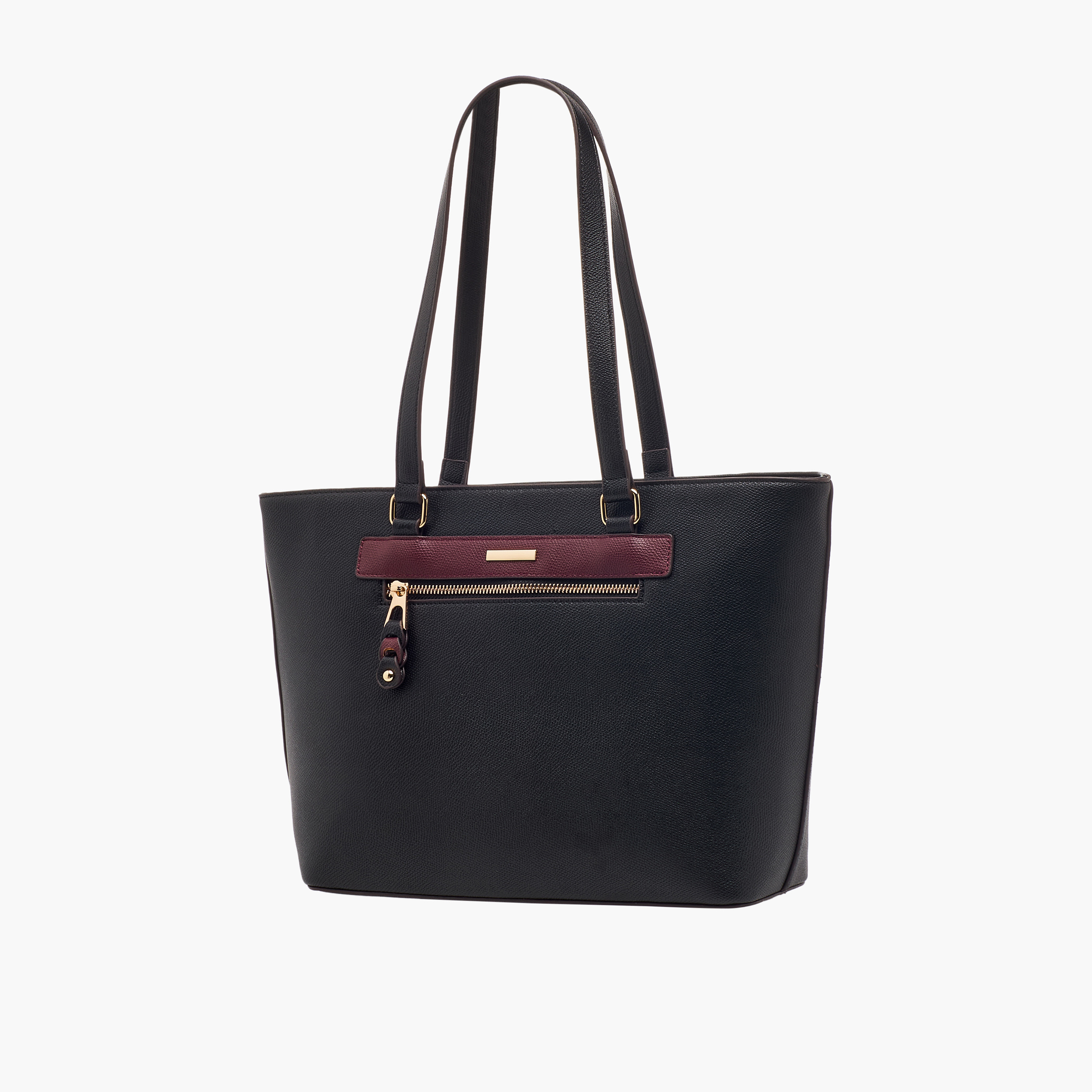شنطة توتي بارزة الملمس بمقابض مزدوجة من ساشا-women-bagsandwallets-handbags-image-2