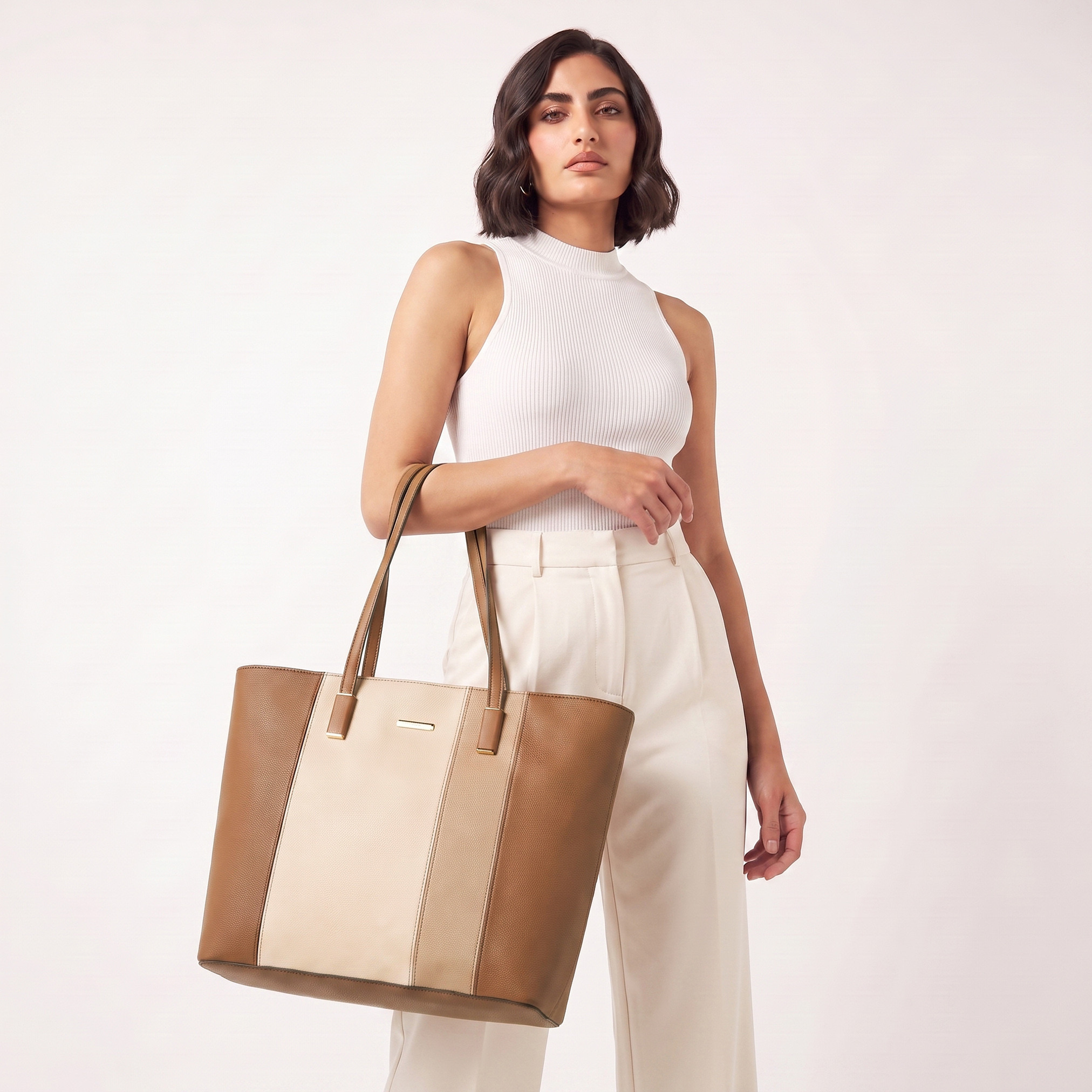 Sasha Colourblock Tote Bag with Zip Closure-women-bagsandwallets-handbags-image-2