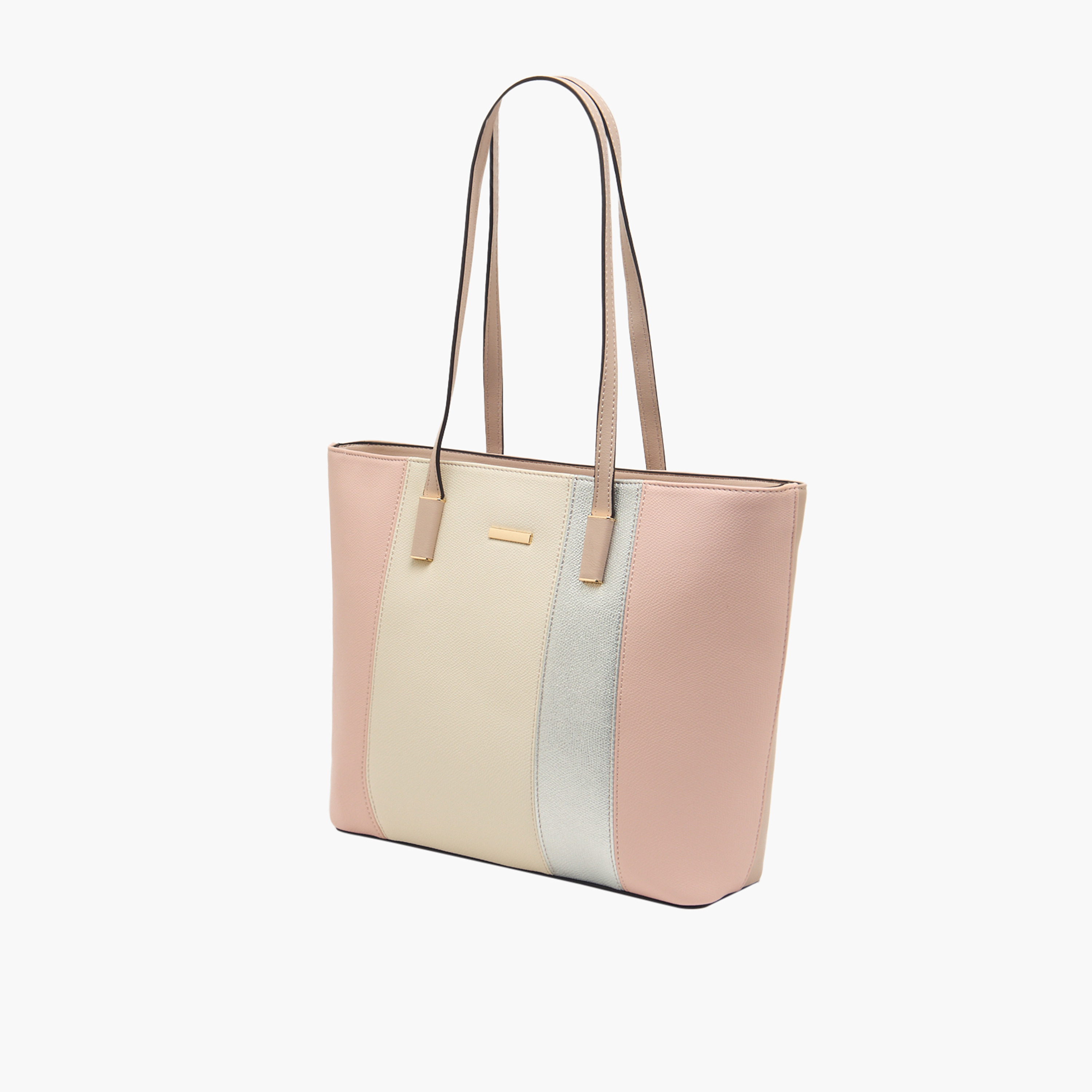 شنطة توت بقوالب ملونة وسحاب إغلاق من ساشا-women-bagsandwallets-handbags-image-2