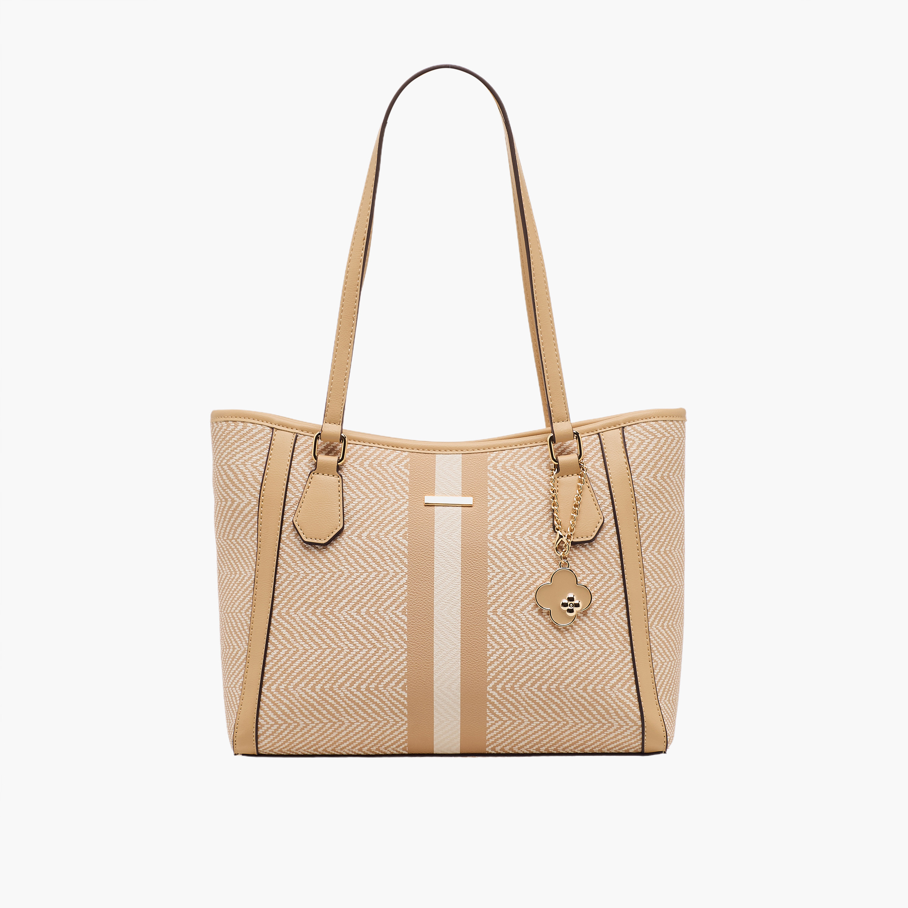 شنطة توت بطبعة ساشا شيفرون مع تعليقة-women-bagsandwallets-handbags-image-1