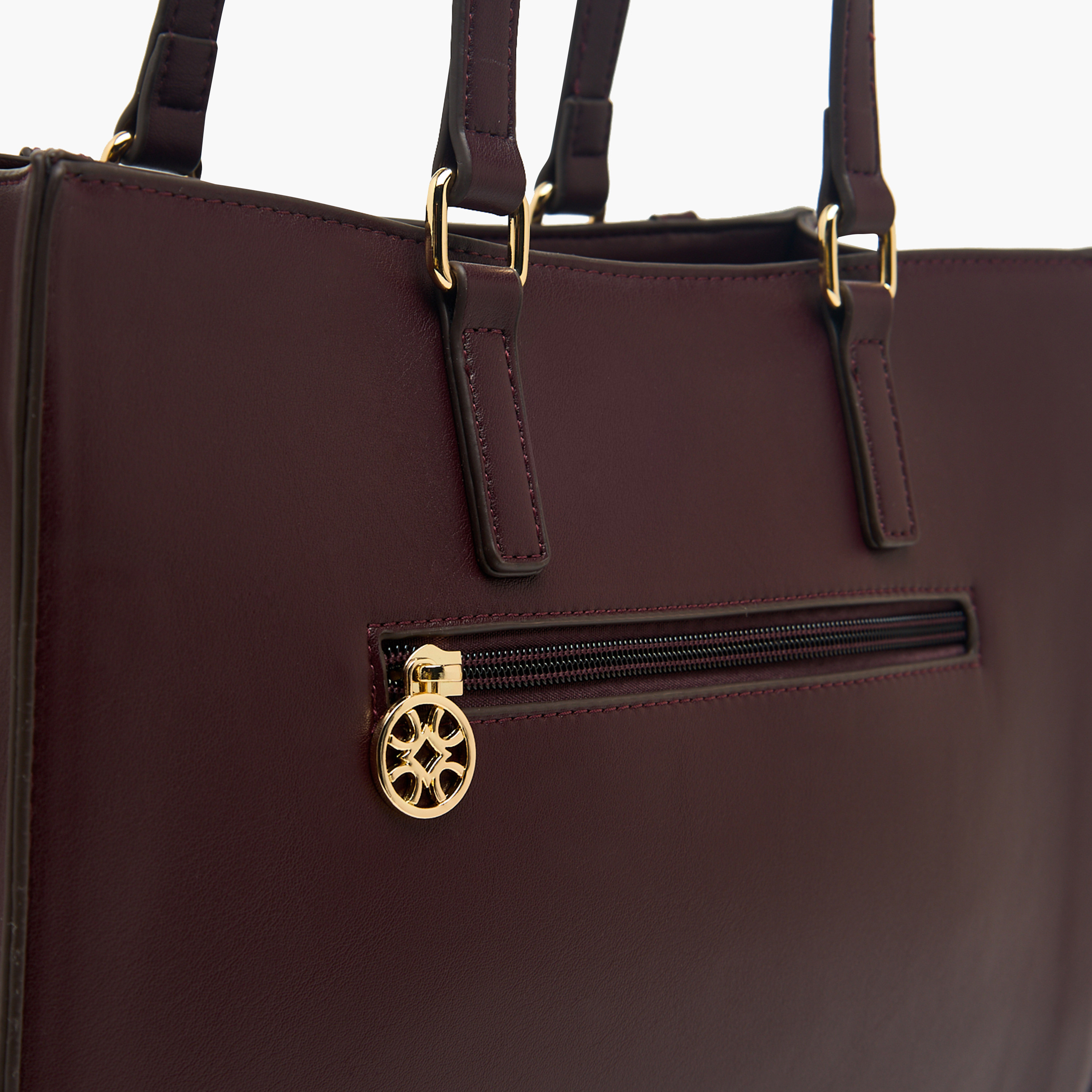 Sasha Textured Tote Bag with Double Handle-women-bagsandwallets-handbags-image-4