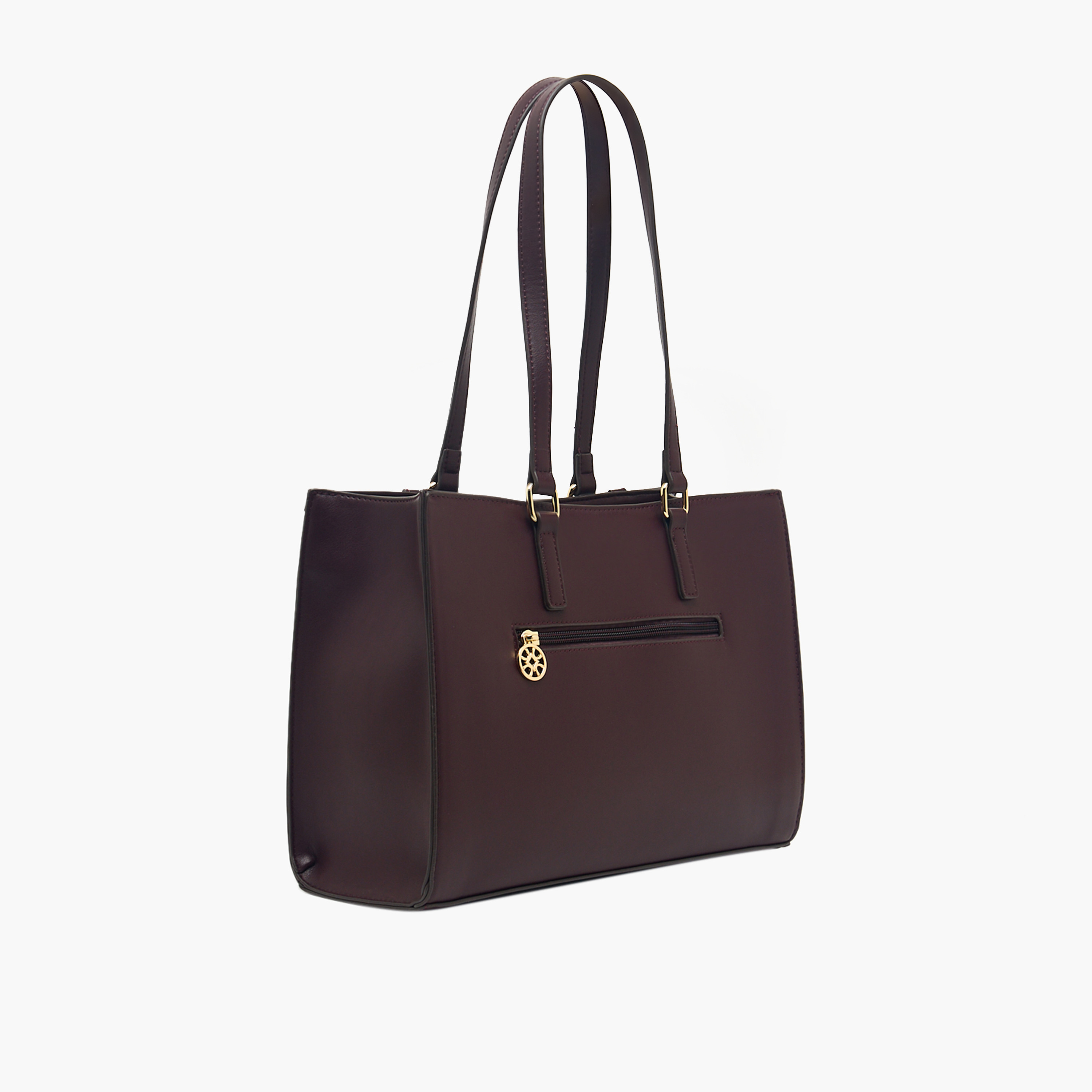 Sasha Textured Tote Bag with Double Handle-women-bagsandwallets-handbags-image-5