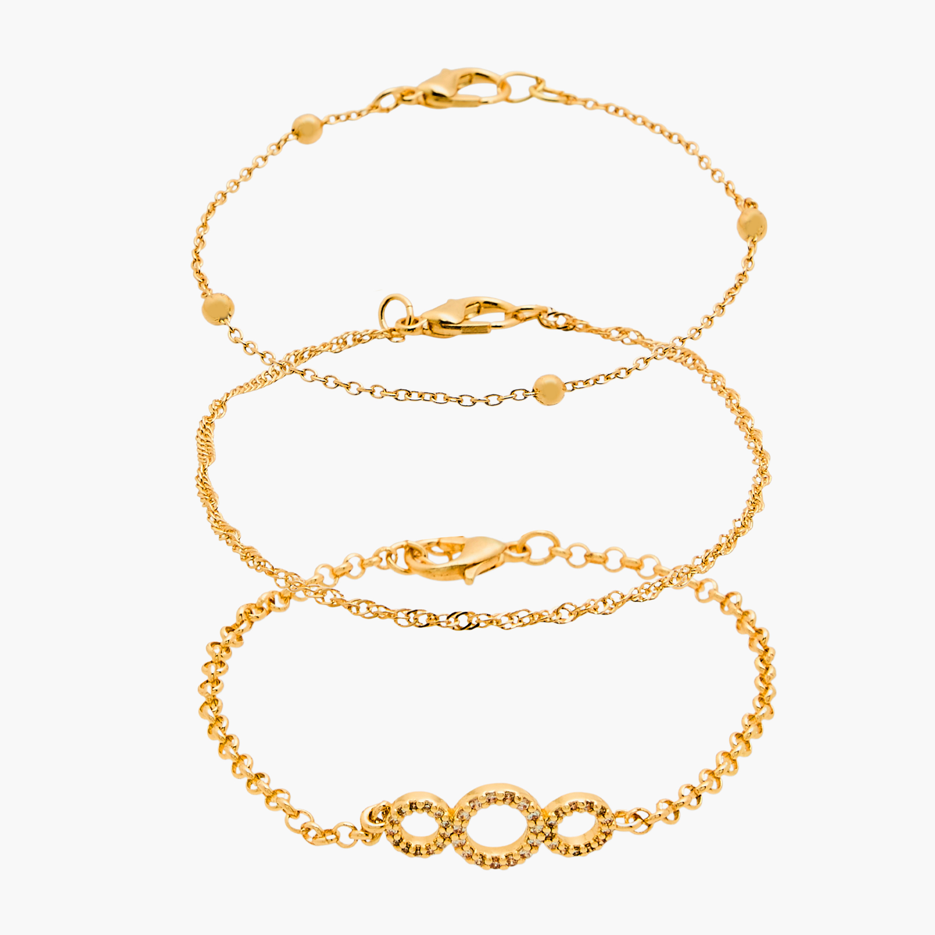 سوار مرصّع بحجر الزركون المكعب - طقم من 3 قطع-women-watchesandjewellery-jewellery-banglesandbracelets-image-1
