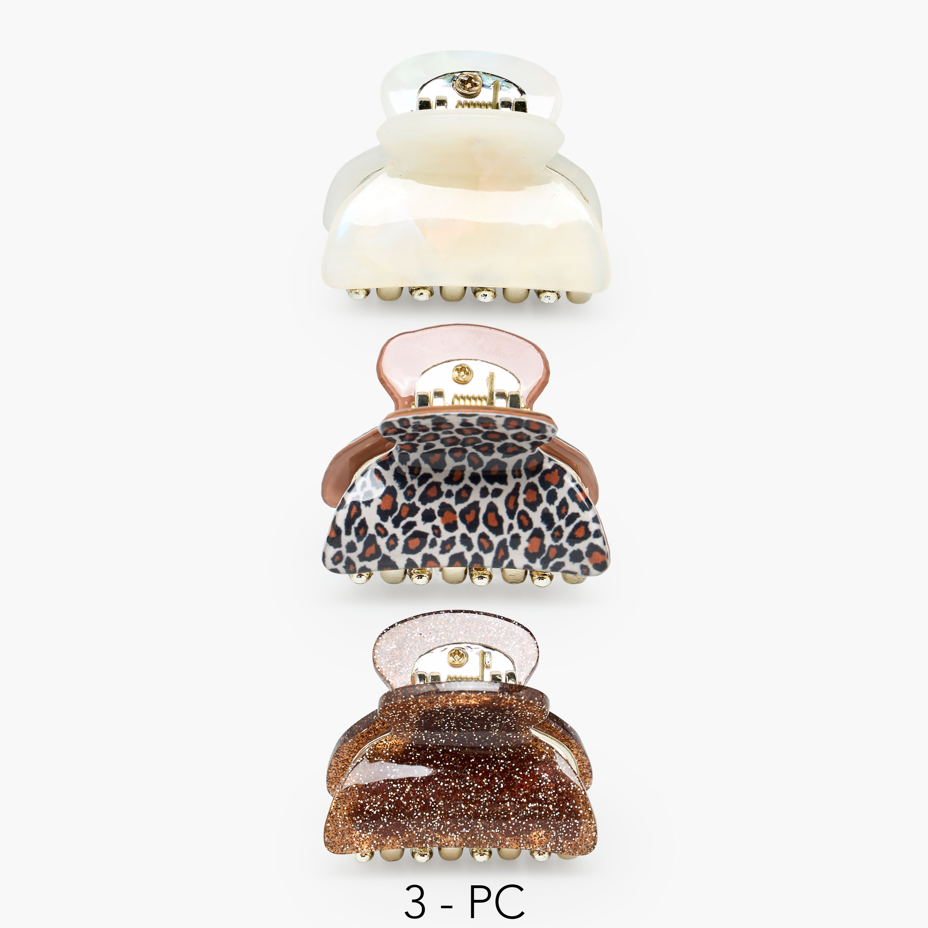 Pack of 3 Curved Hair Clamp-women-hairaccessories-clamps-image-1