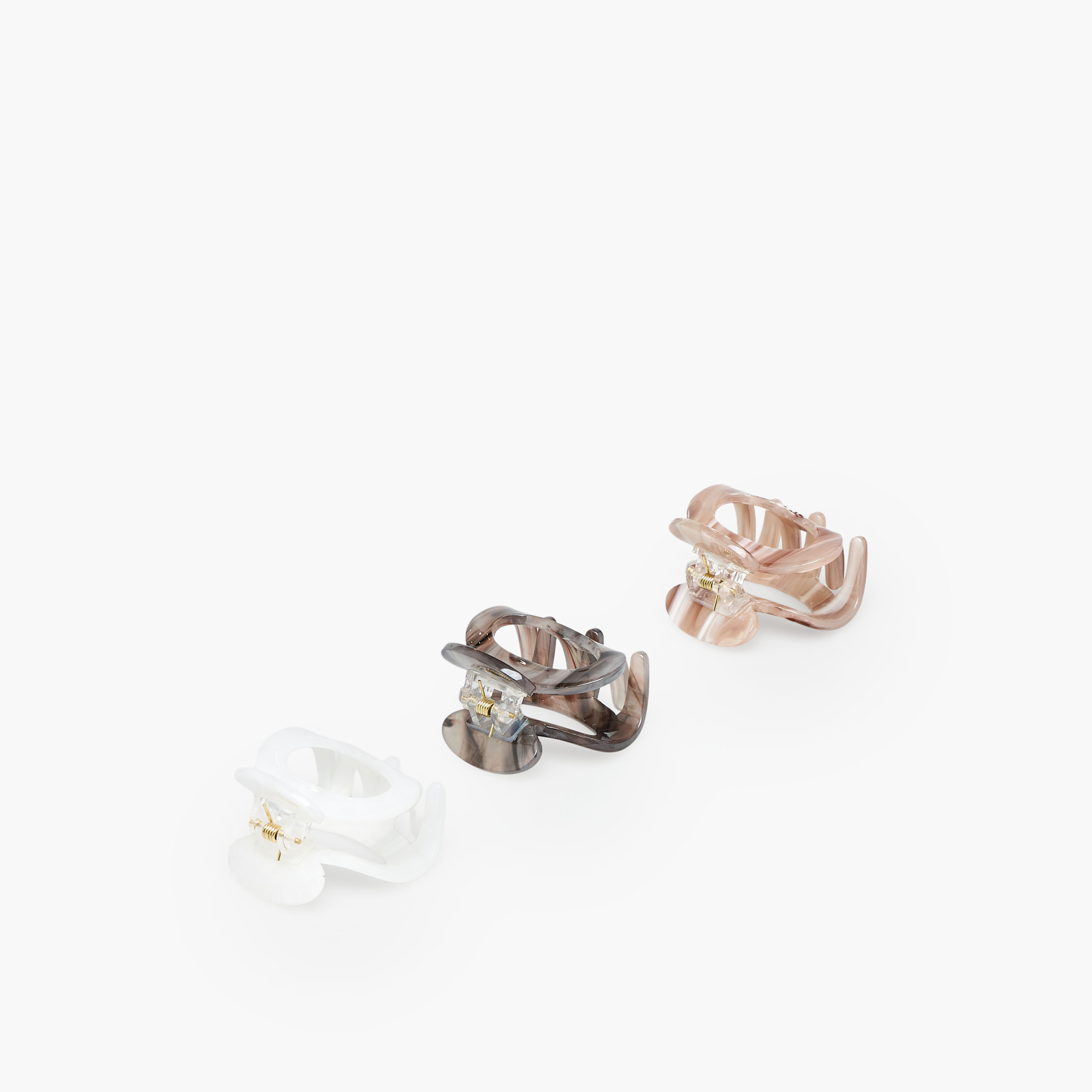 Pack of 3 Curved Hair Clamp with Cutout Design-women-hairaccessories-clamps-image-5