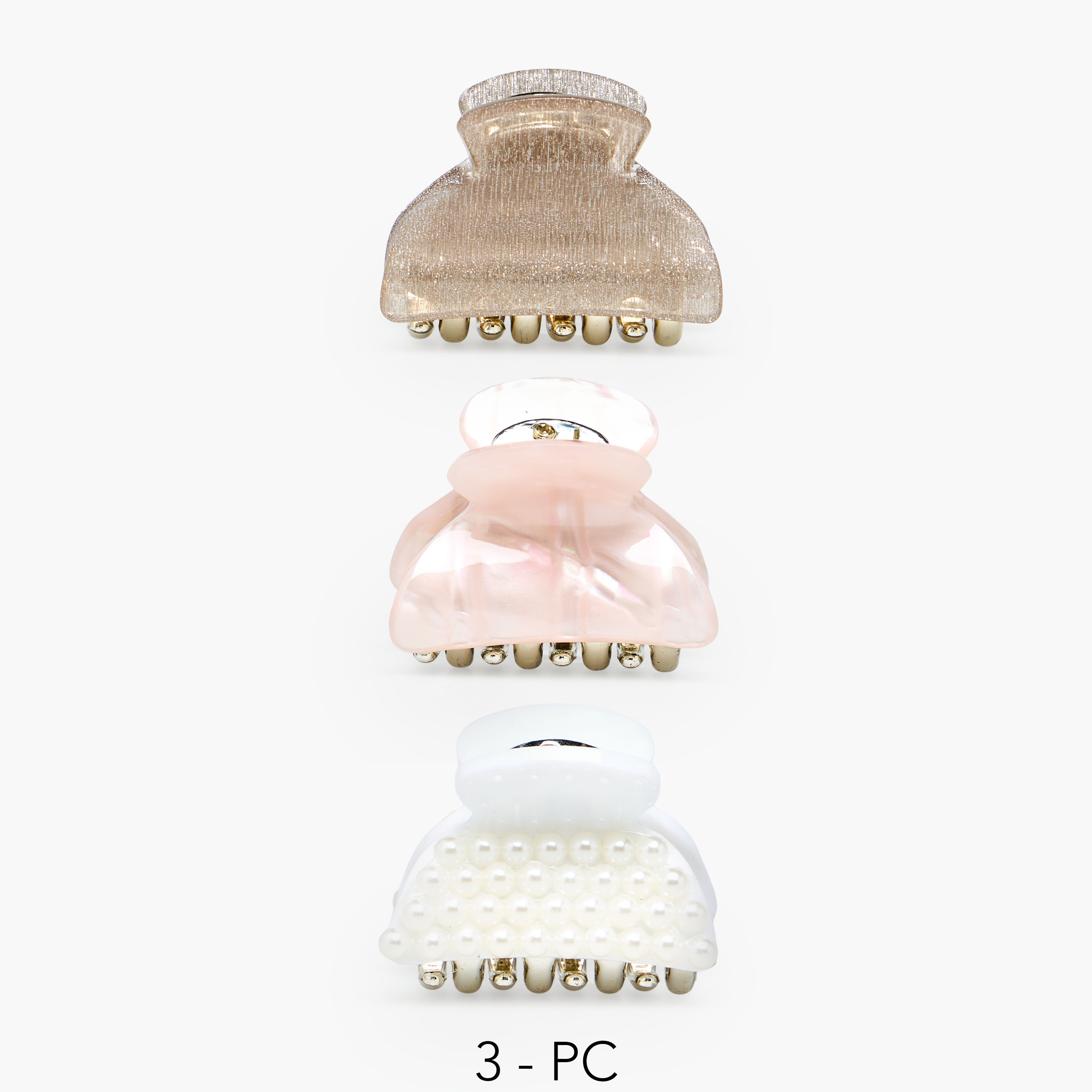 Pack of 3 Curved Hair Clamp-women-hairaccessories-clamps-image-1