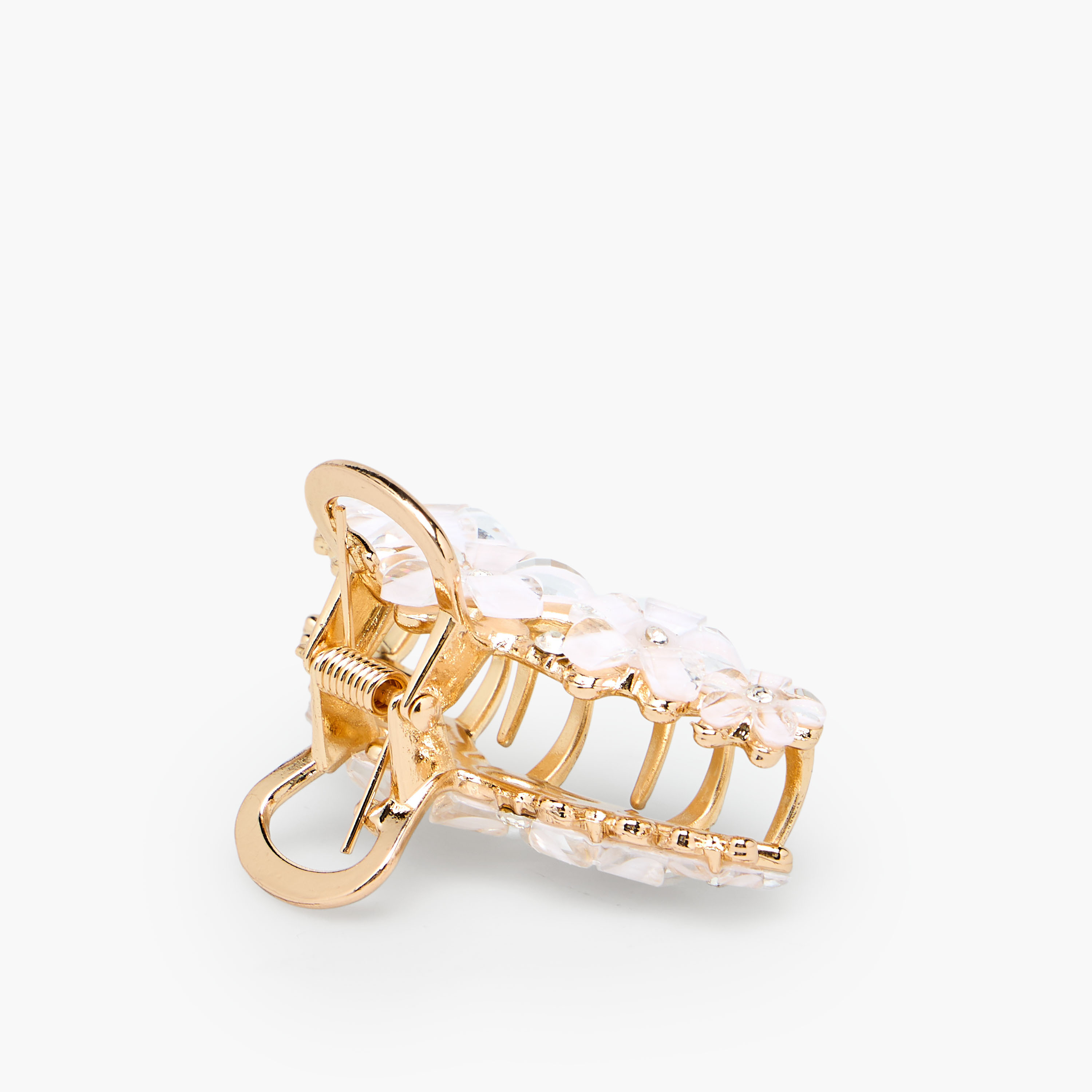Floral Hair Clamp with Embellishments-women-hairaccessories-clamps-image-2