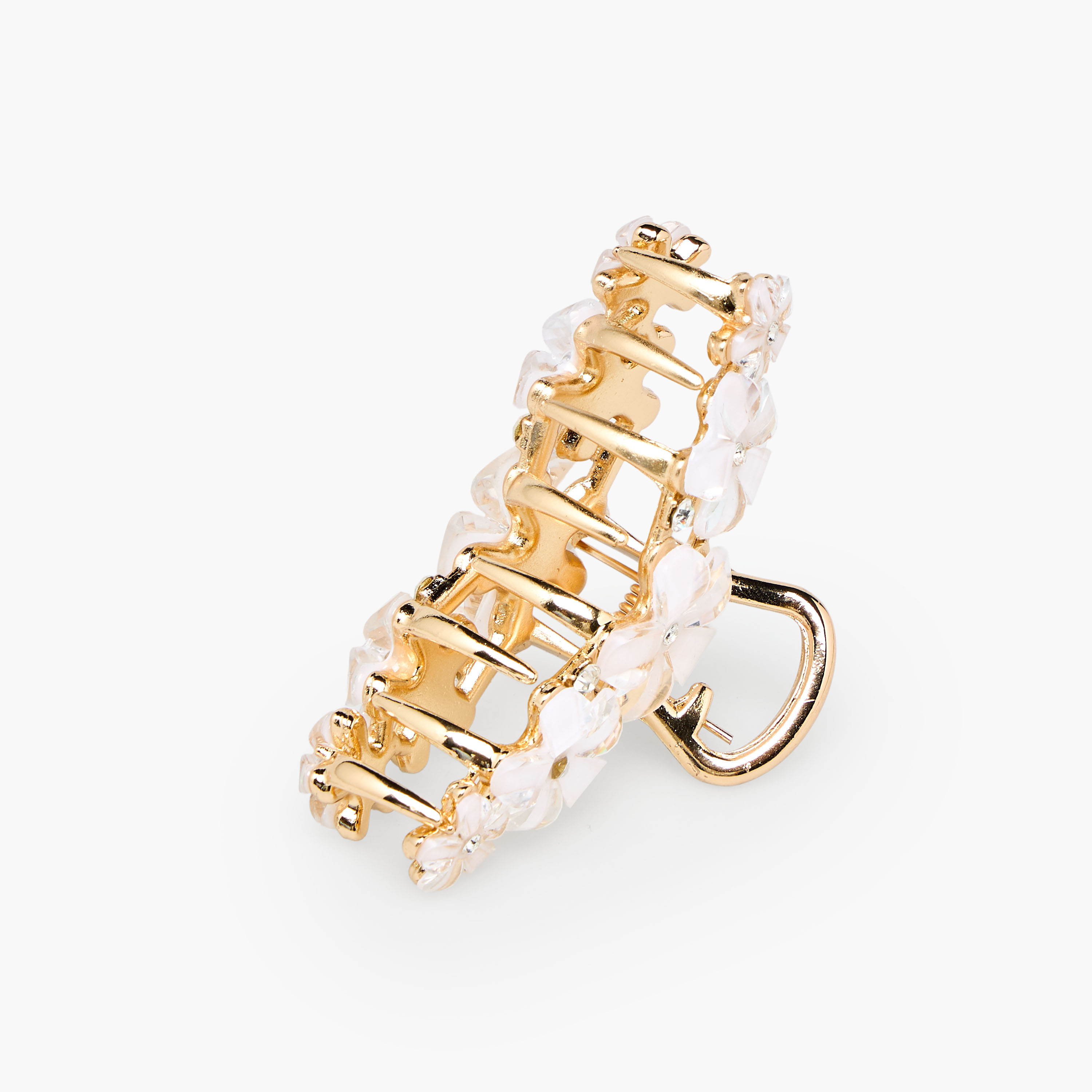 Floral Hair Clamp with Embellishments-women-hairaccessories-clamps-image-3