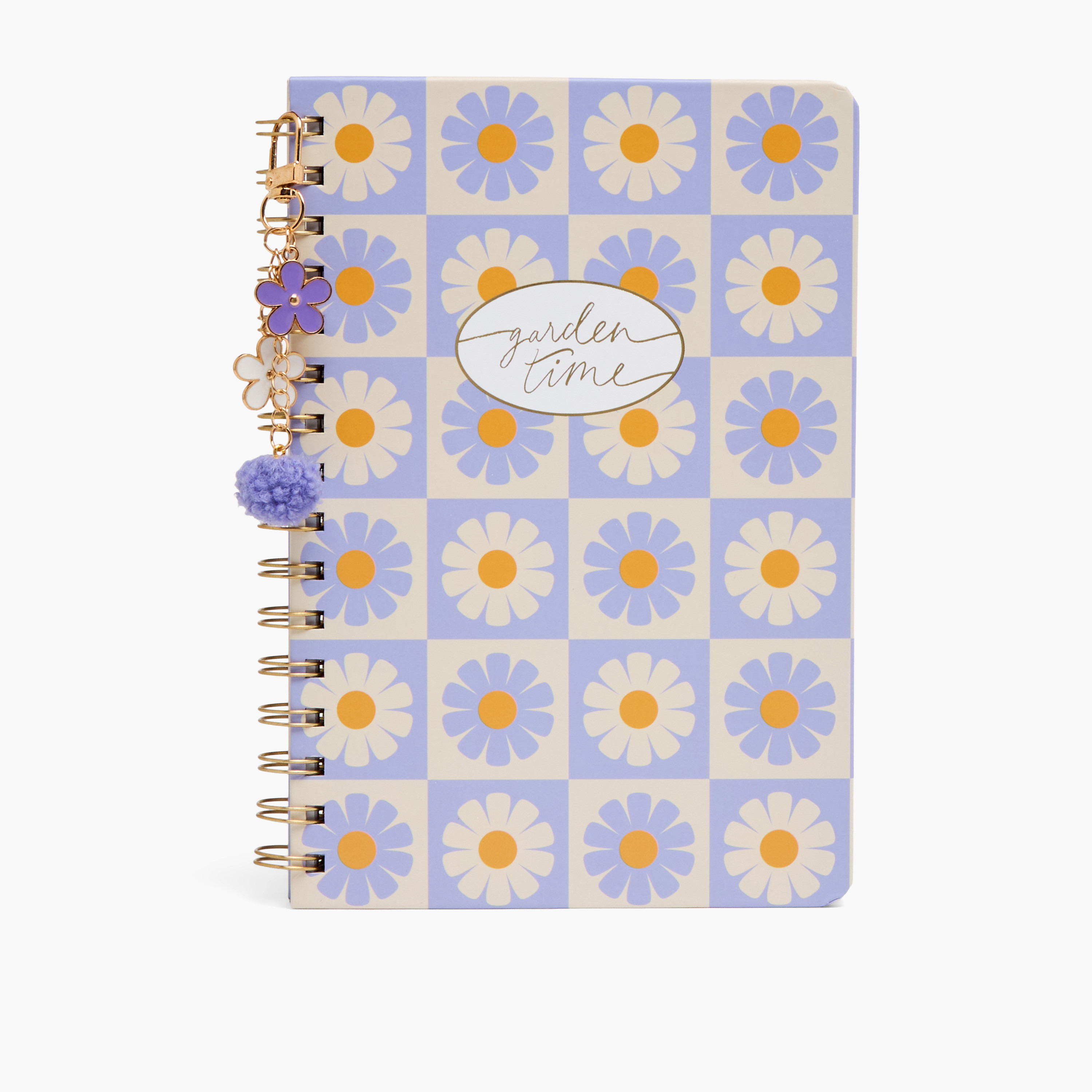 Syloon Floral Print Hardcover A5 Notebook with Spiral Binding-school-stationery-notebooks-image-1