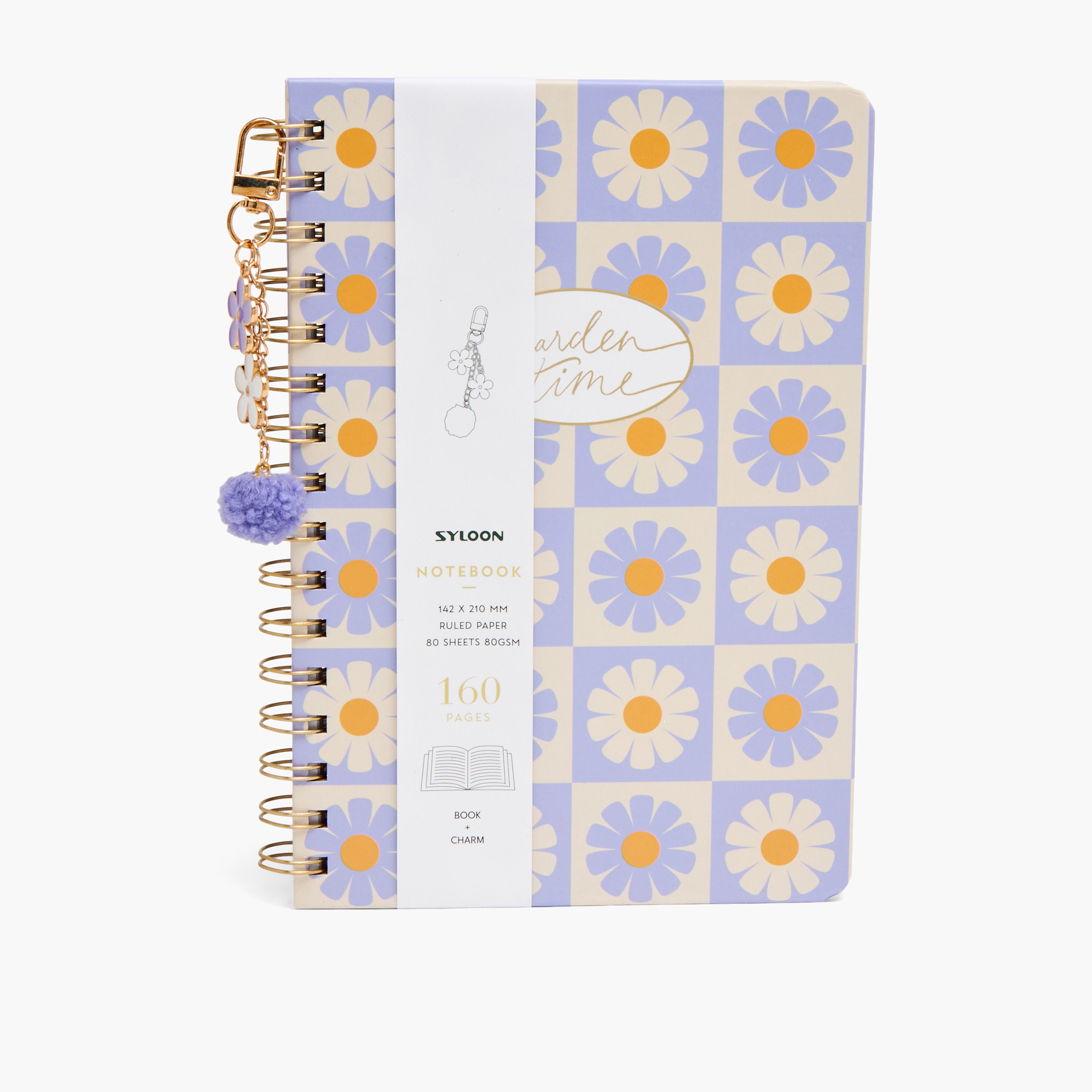 Syloon Floral Print Hardcover A5 Notebook with Spiral Binding-school-stationery-notebooks-image-5