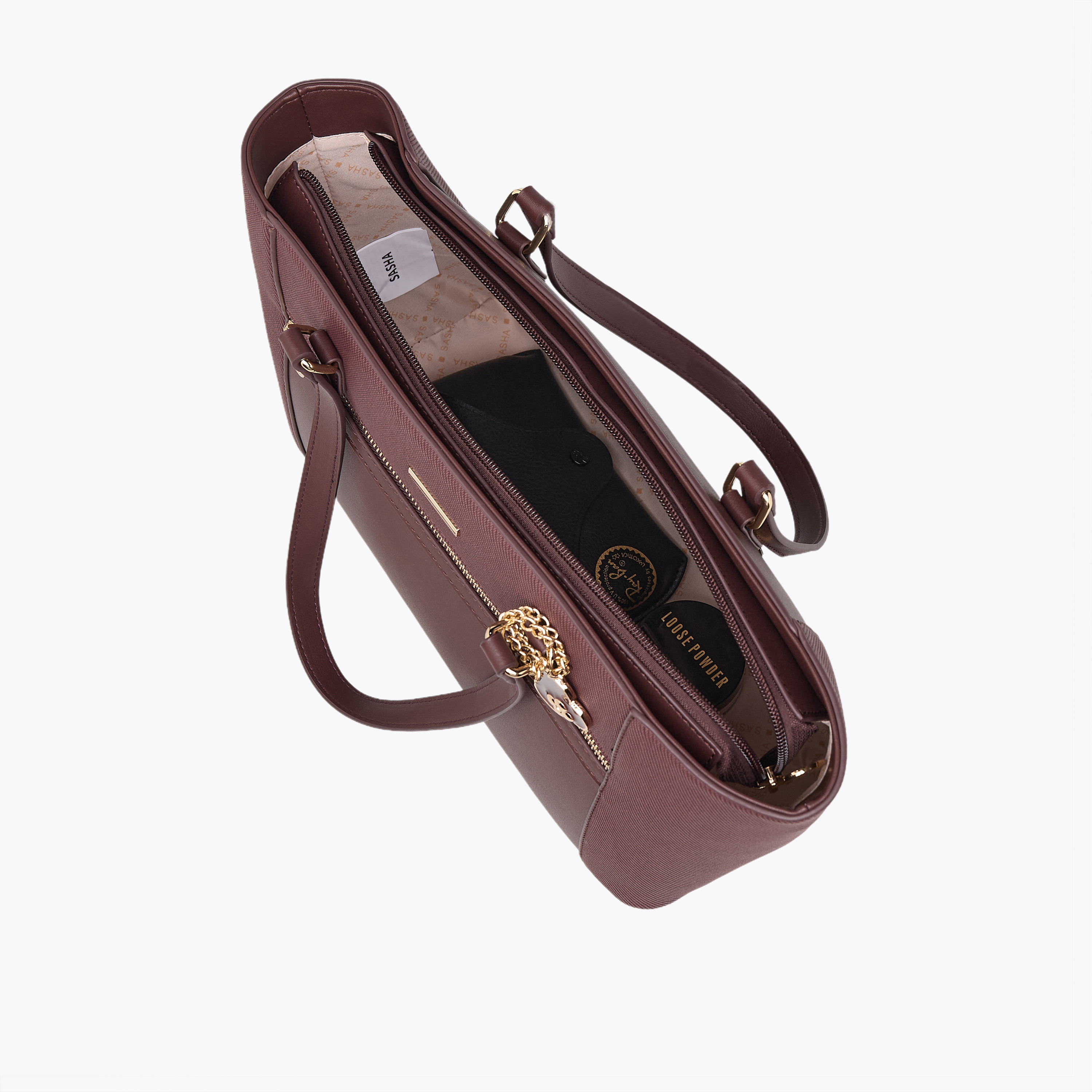 Sasha Textured Tote Bag with Charm-women-bagsandwallets-handbags-image-7