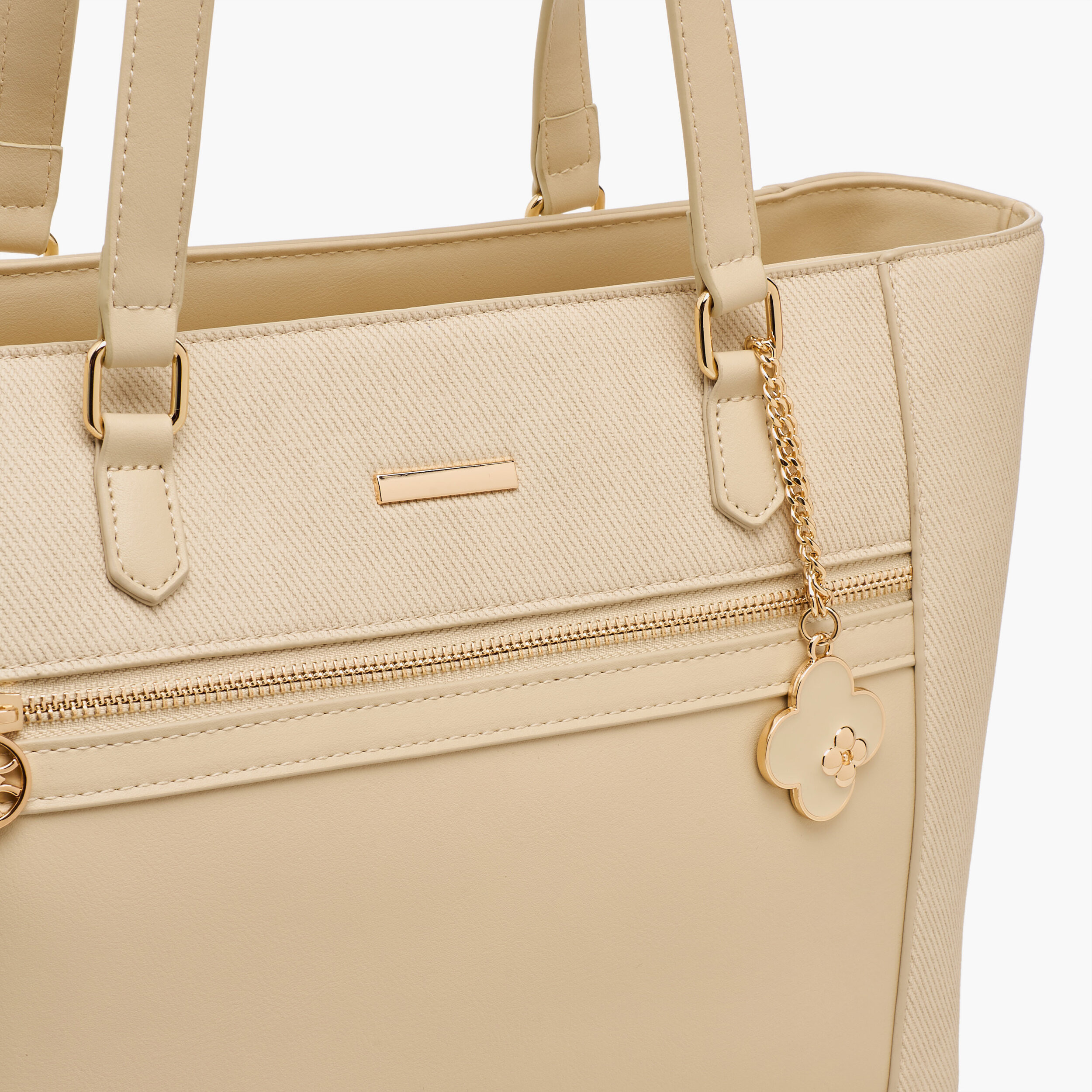 Sasha Textured Tote Bag with Charm-women-bagsandwallets-handbags-image-5