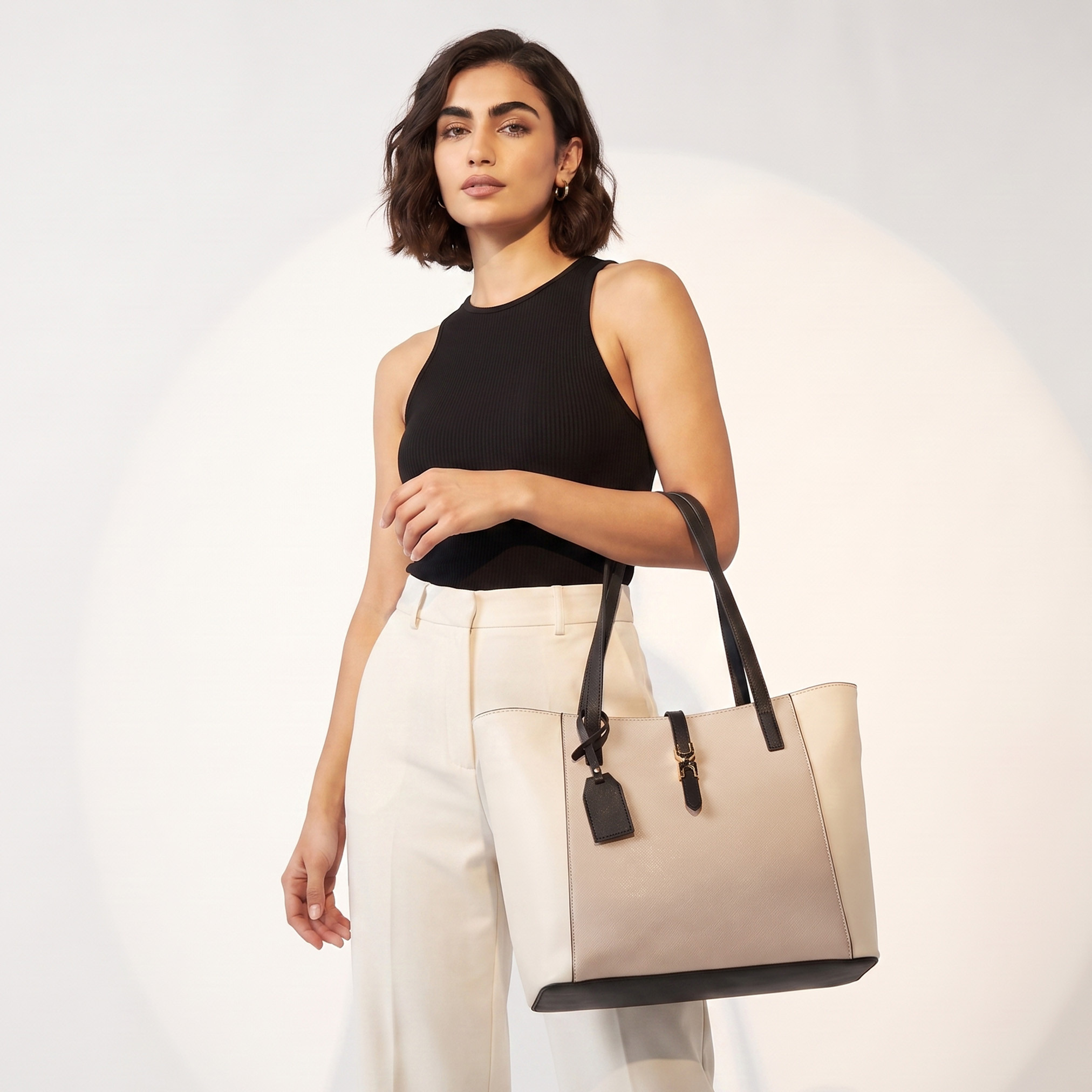 Sasha Panelled Tote Bag with Double Handle-women-bagsandwallets-handbags-image-2