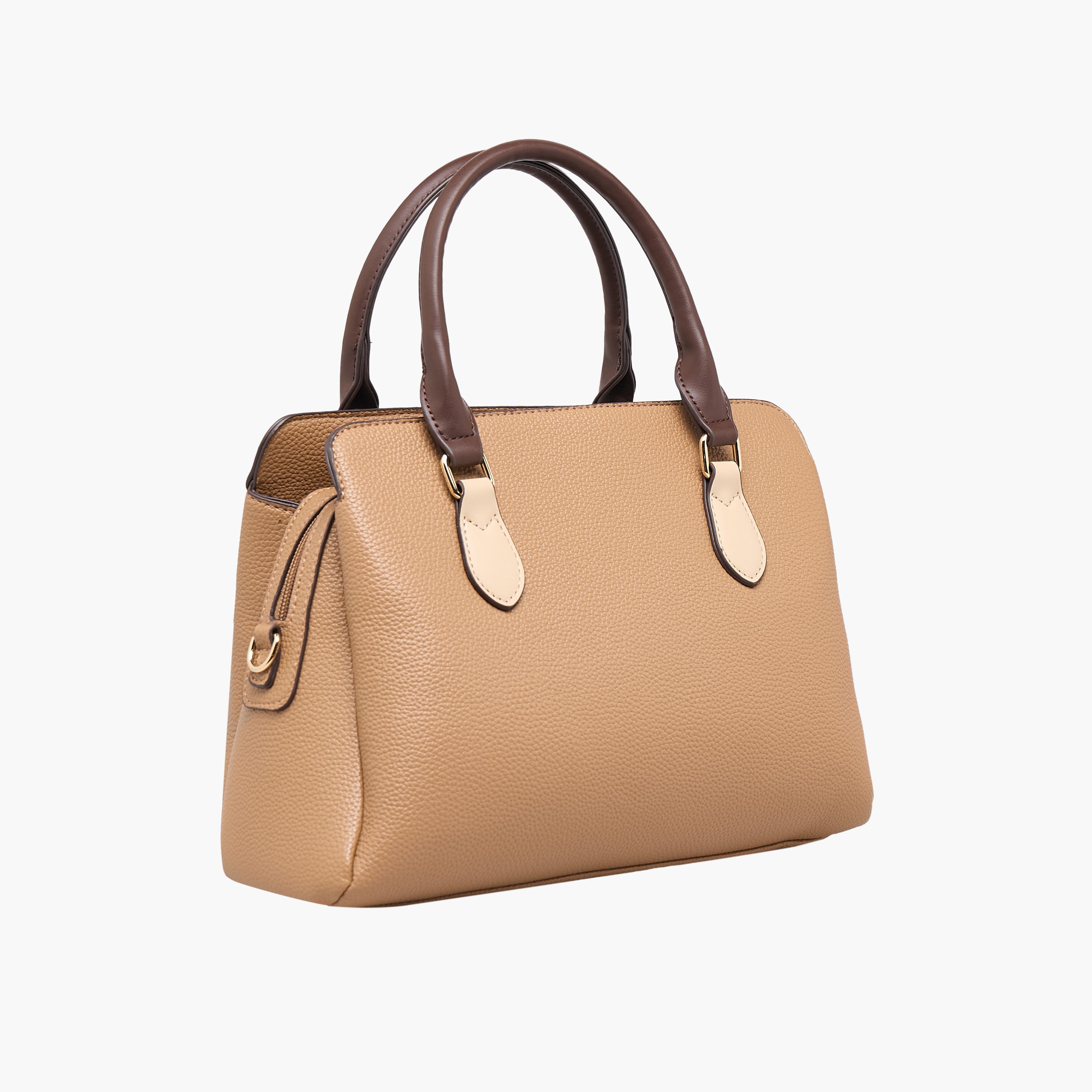 Sasha Textured Satchel Bag with Detachable Strap-women-bagsandwallets-handbags-image-3
