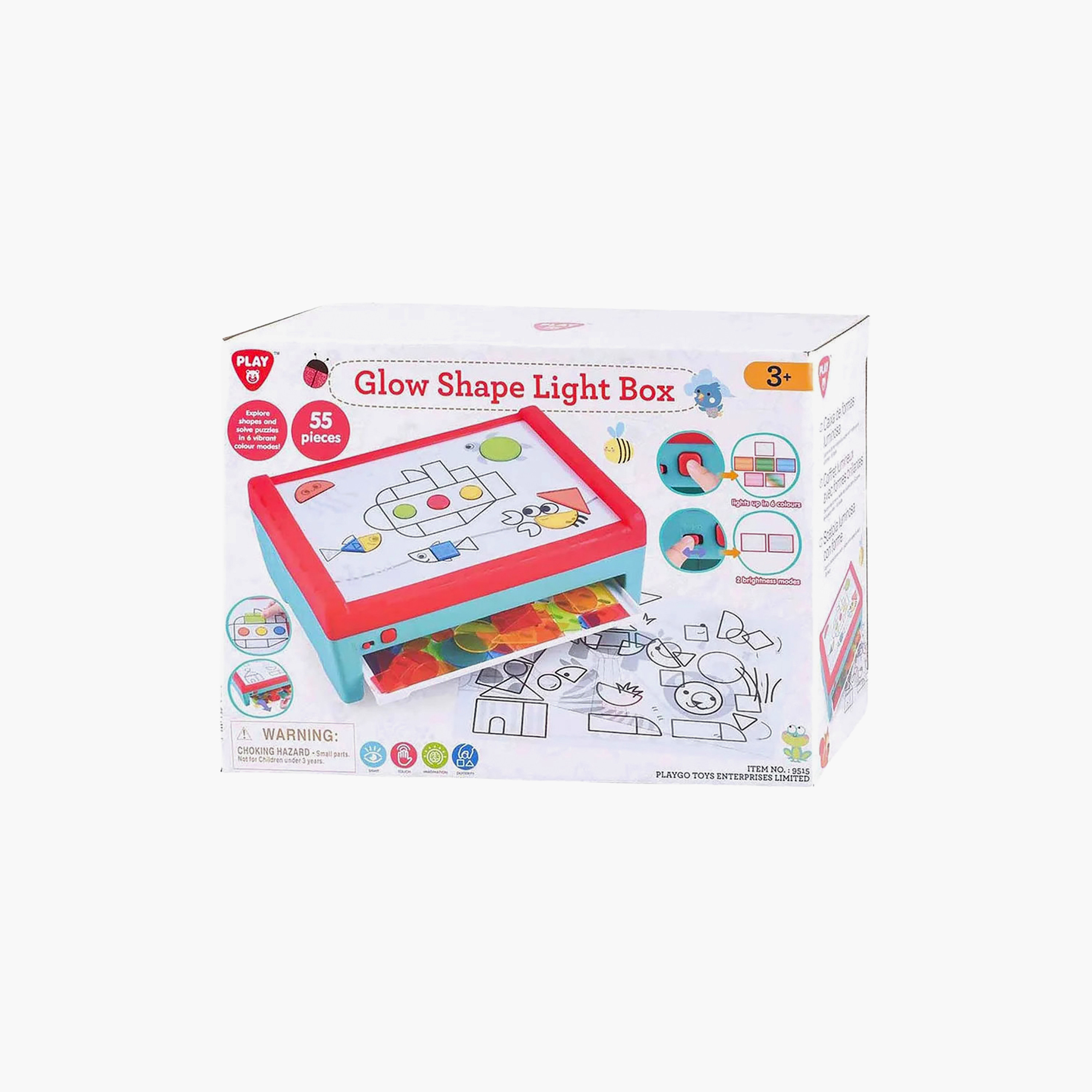 طقم ألعاب صندوق إضاءة بأشكال مضيئة من بلاي جو - 55 قطعة-toys-educational-readingandwriting-image-5
