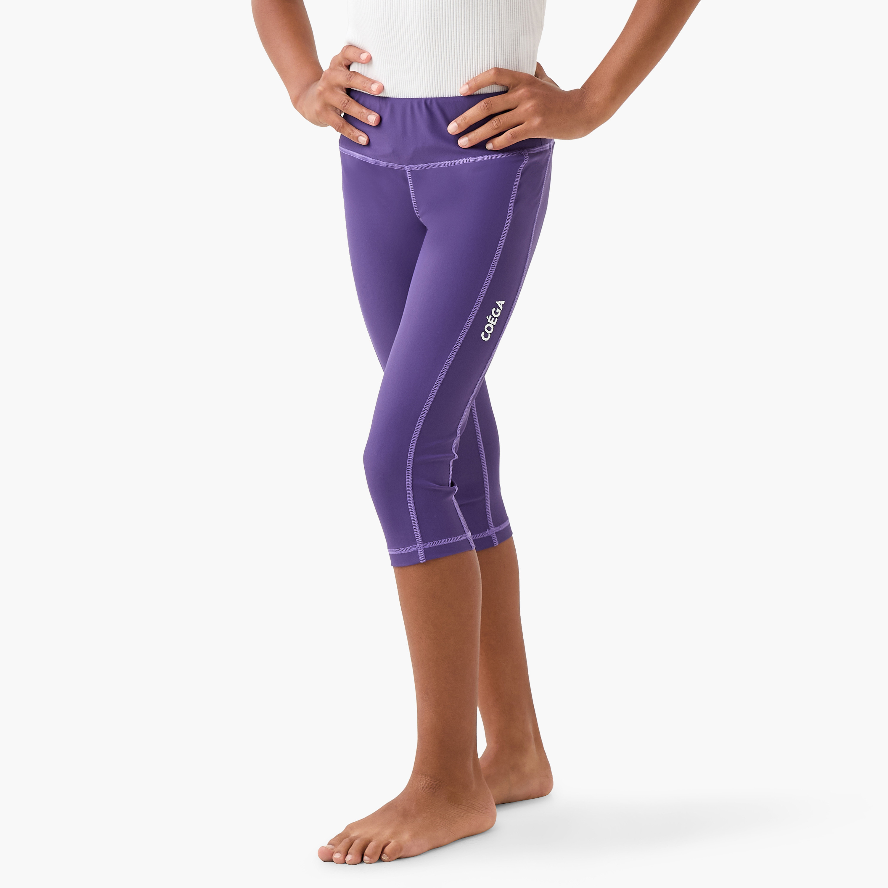 كويغا-  ليقنز/فيزون سباحة طول 3/4 للبنات-girls-clothing-sportswear-swimwear-image-1