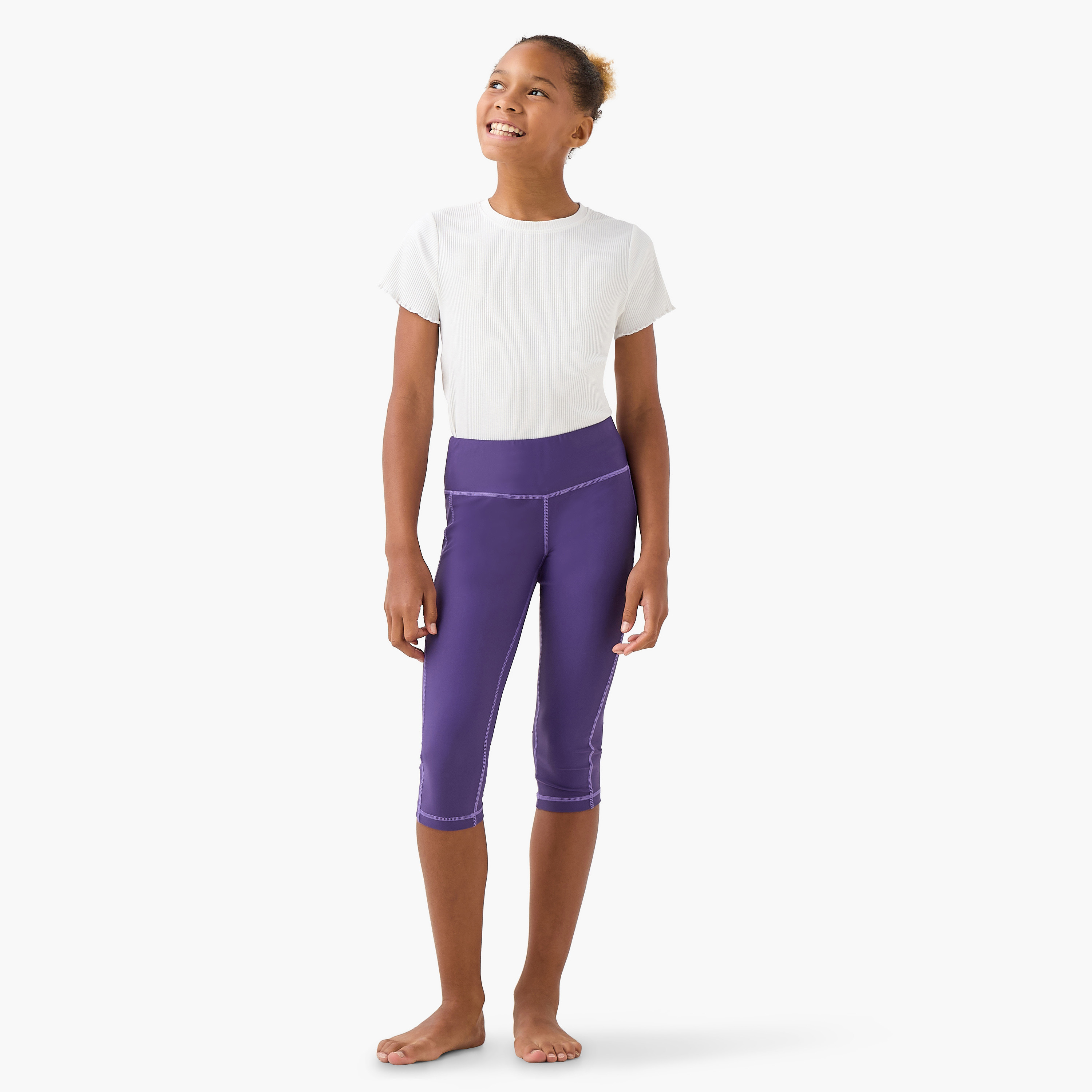 كويغا-  ليقنز/فيزون سباحة طول 3/4 للبنات-girls-clothing-sportswear-swimwear-image-2