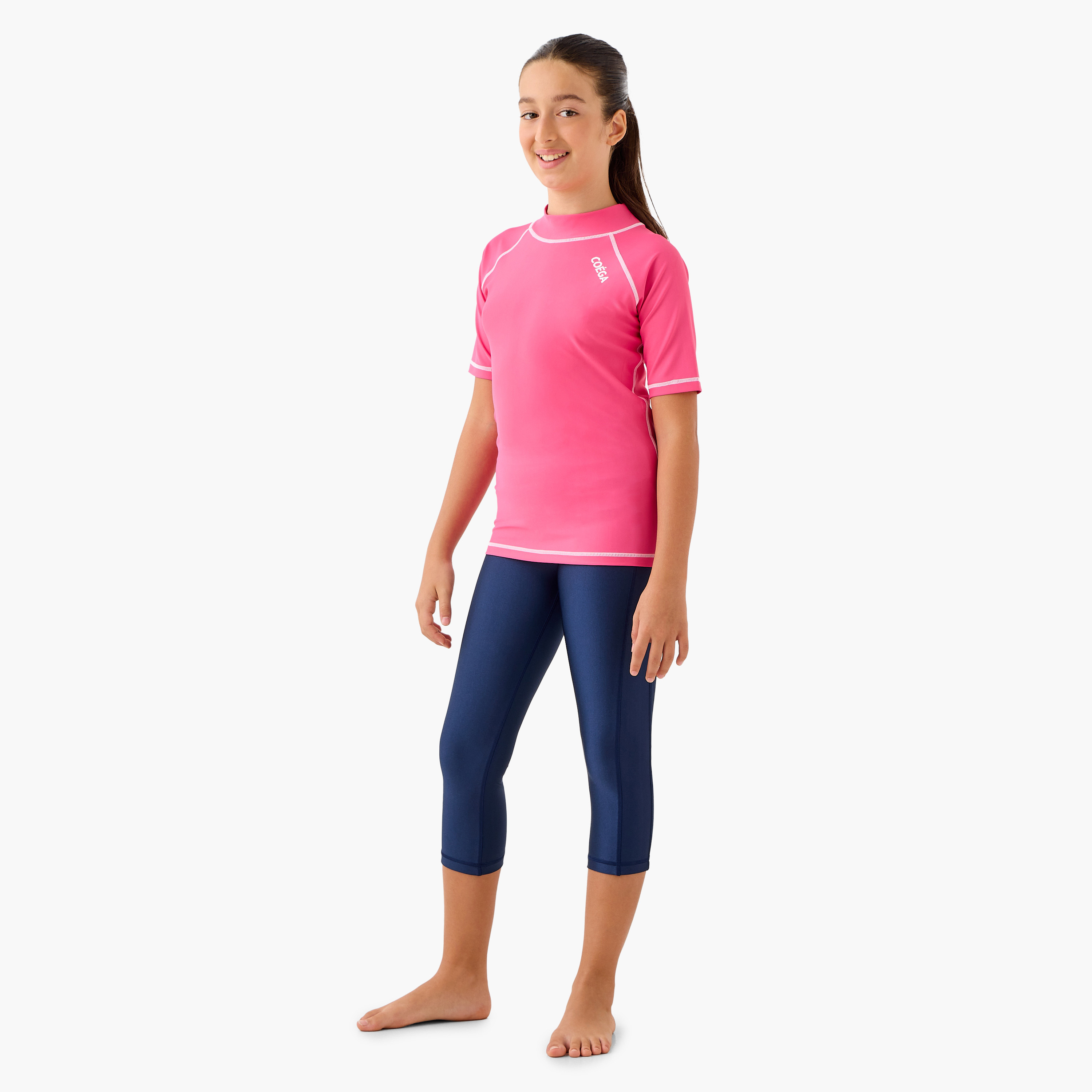 كويغا-  ليقنز/فيزون سباحة طول 3/4 للبنات-girls-clothing-sportswear-swimwear-image-2