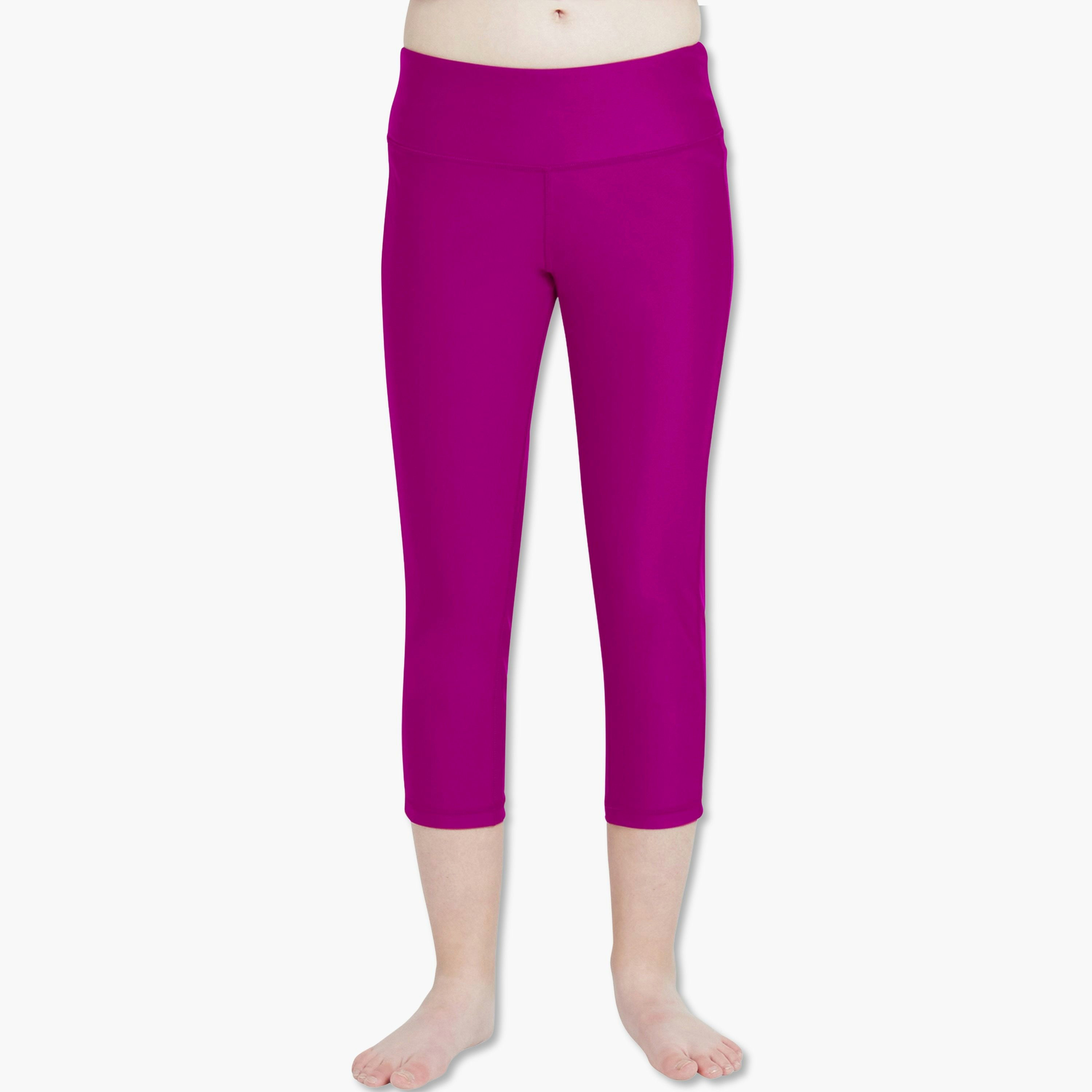 Coega Girls 3/4 Swim Tights - Purple Groovy Splashes-sports-girls-clothing-swimwear-image-1