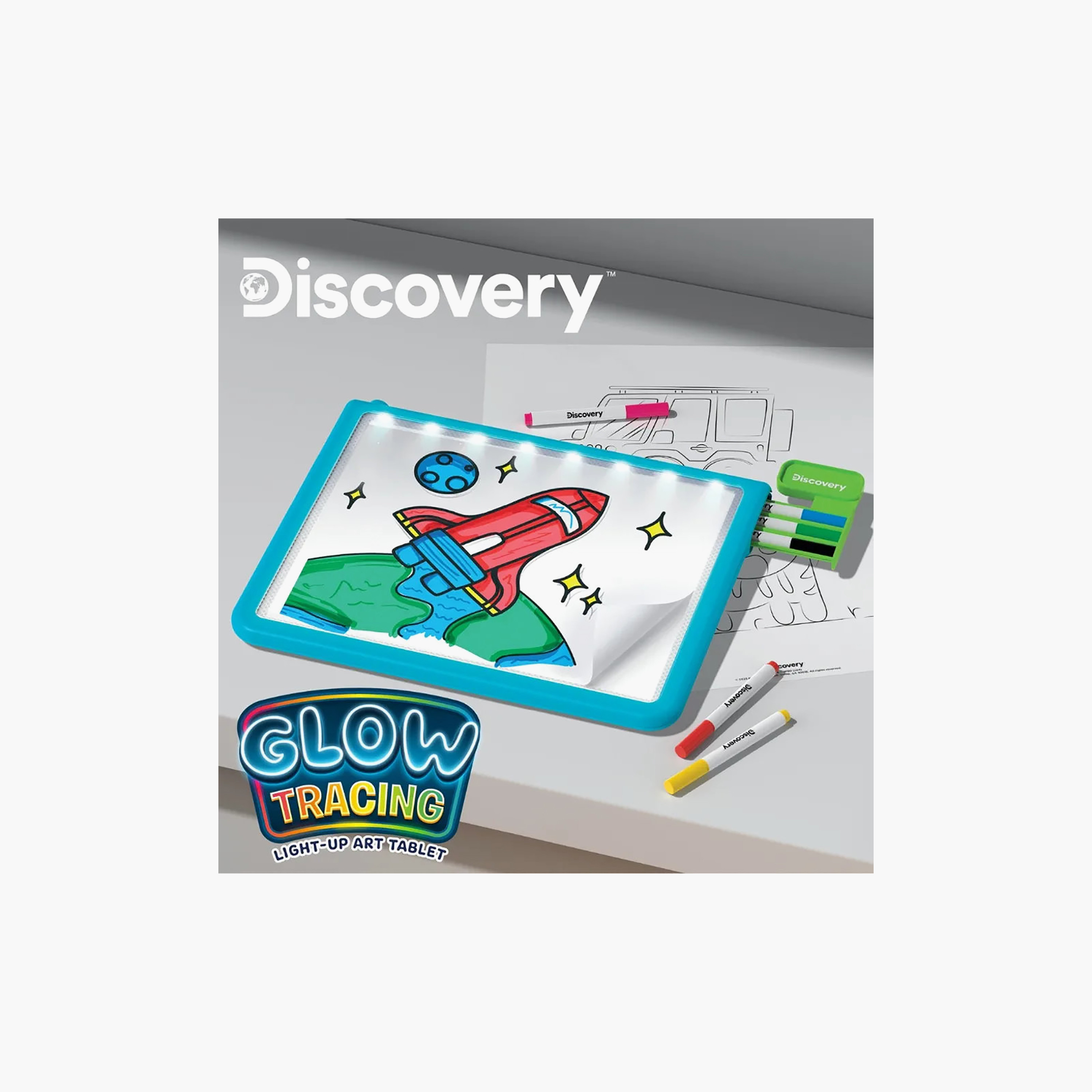 Discovery Glow Tracing Light-Up Art Tablet with Integrated Storage Tray-school-artsandcrafts-image-3