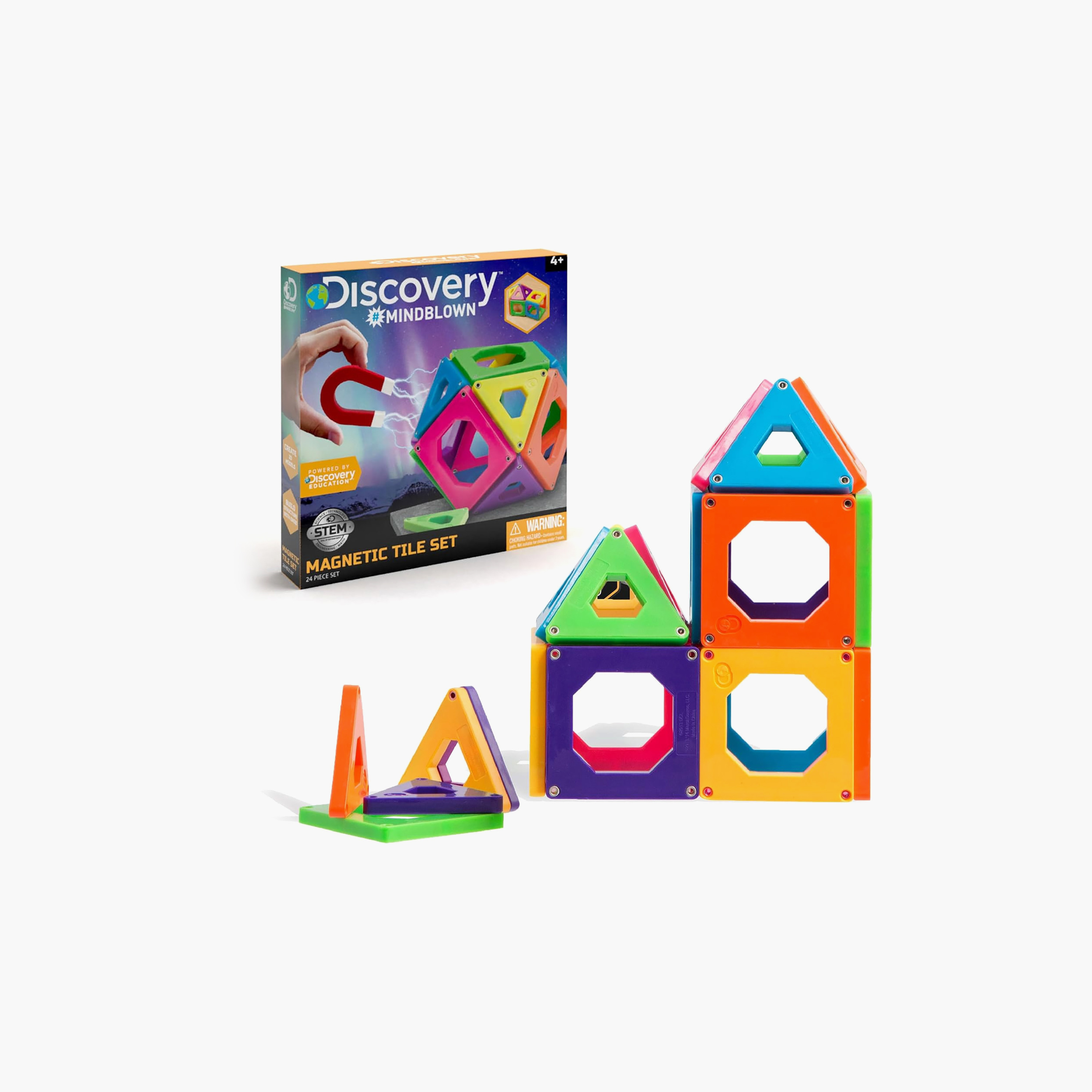 Discovery 24-Piece Magnetic Tile Playset-toys-buildingblocks-blocks-image-6