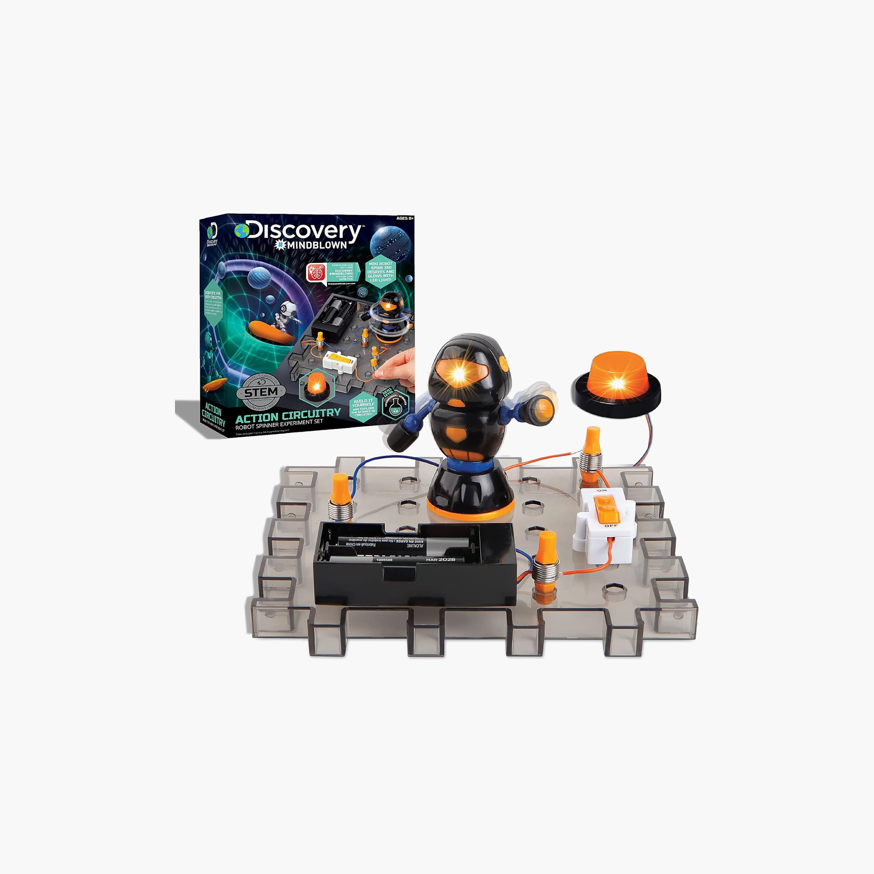 مجموعة تجارب روبوت دوّار بالدوائر الكهربائية من ديسكفري أكشن-toys-educational-stemtoys-image-2