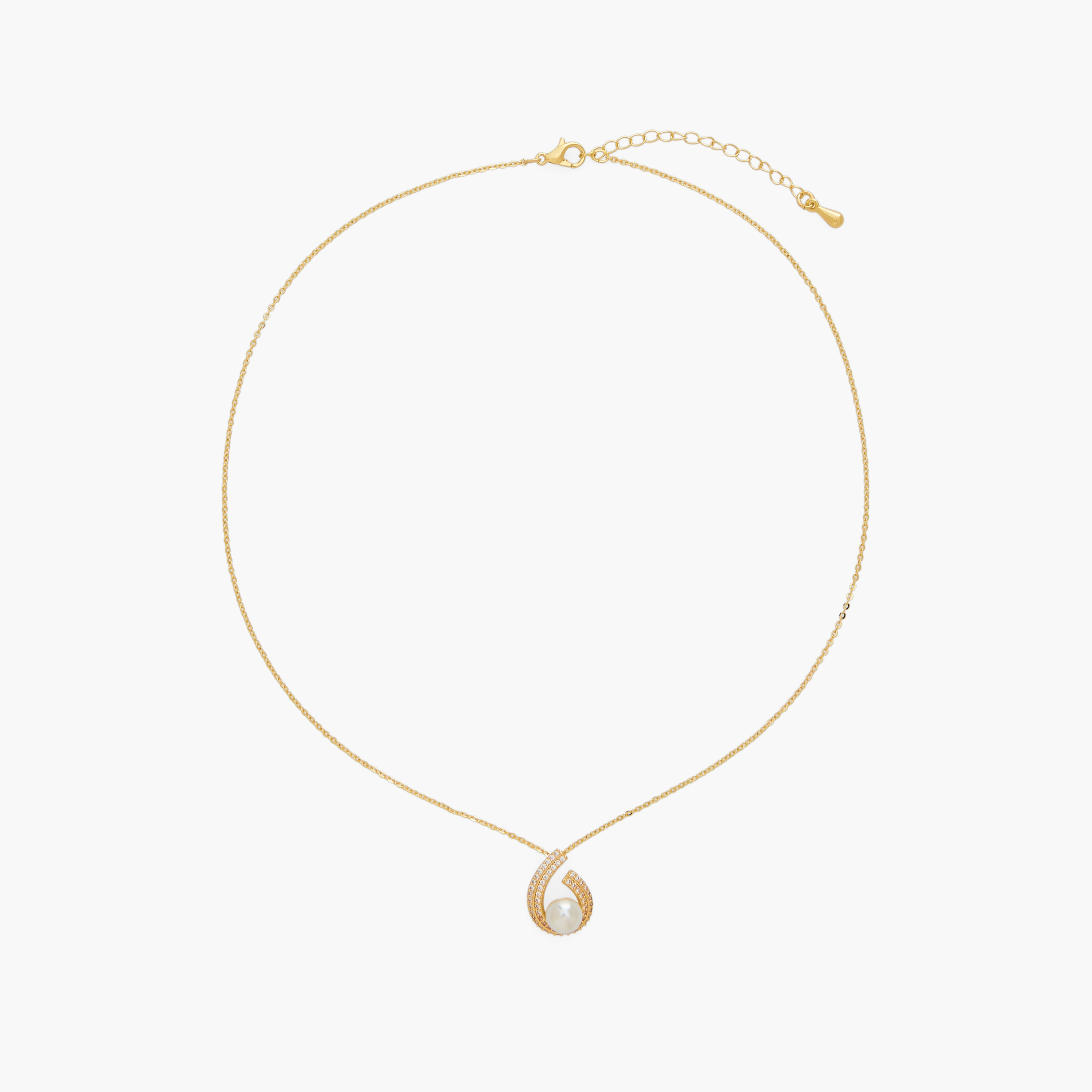 عقد ذهبي اللون بدلاية بمكعبات زيركون-women-watchesandjewellery-jewellery-necklacesandpendants-image-1