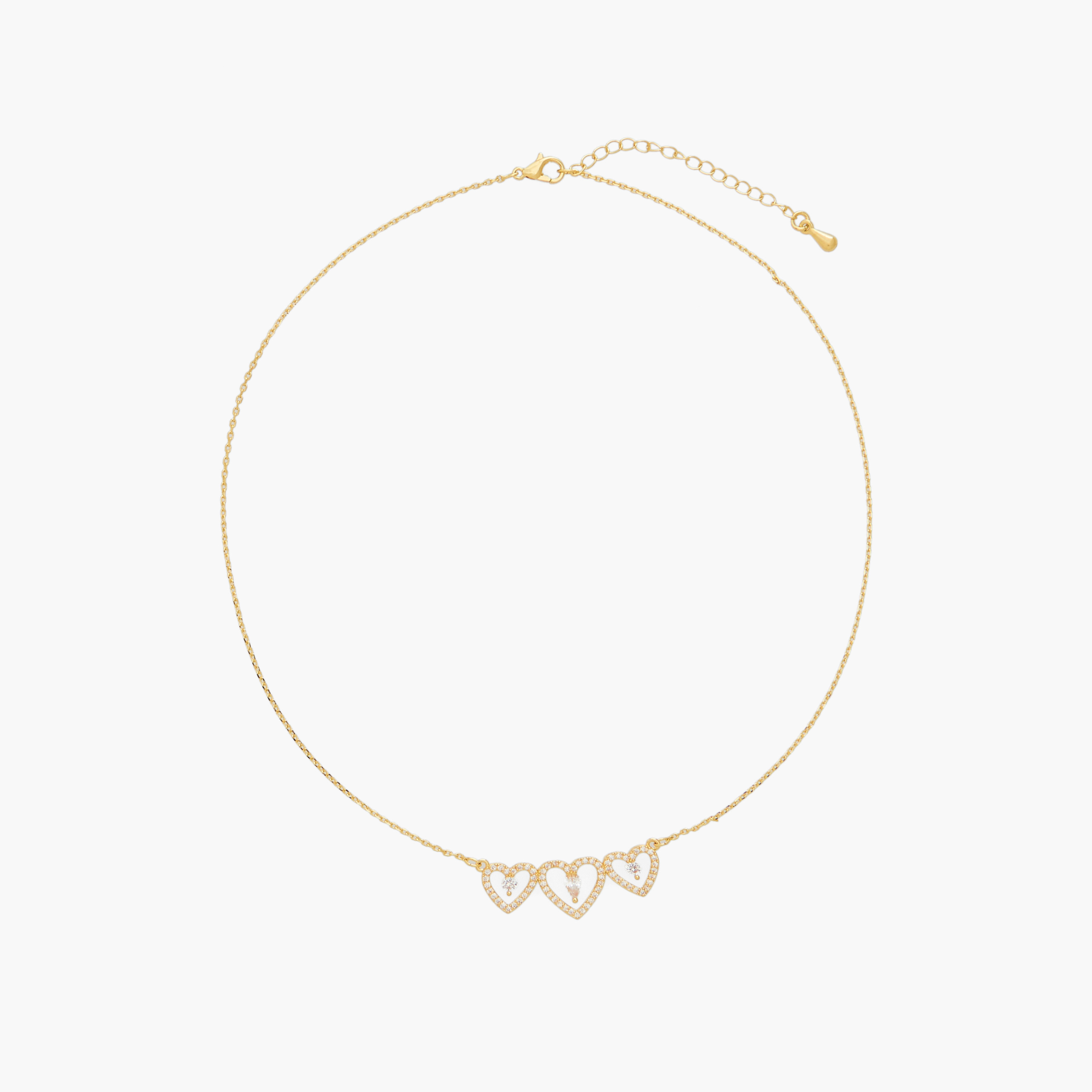 عقد بلون ذهبي بدلاية مزينة بمكعبات زيركون-women-watchesandjewellery-jewellery-necklacesandpendants-image-1