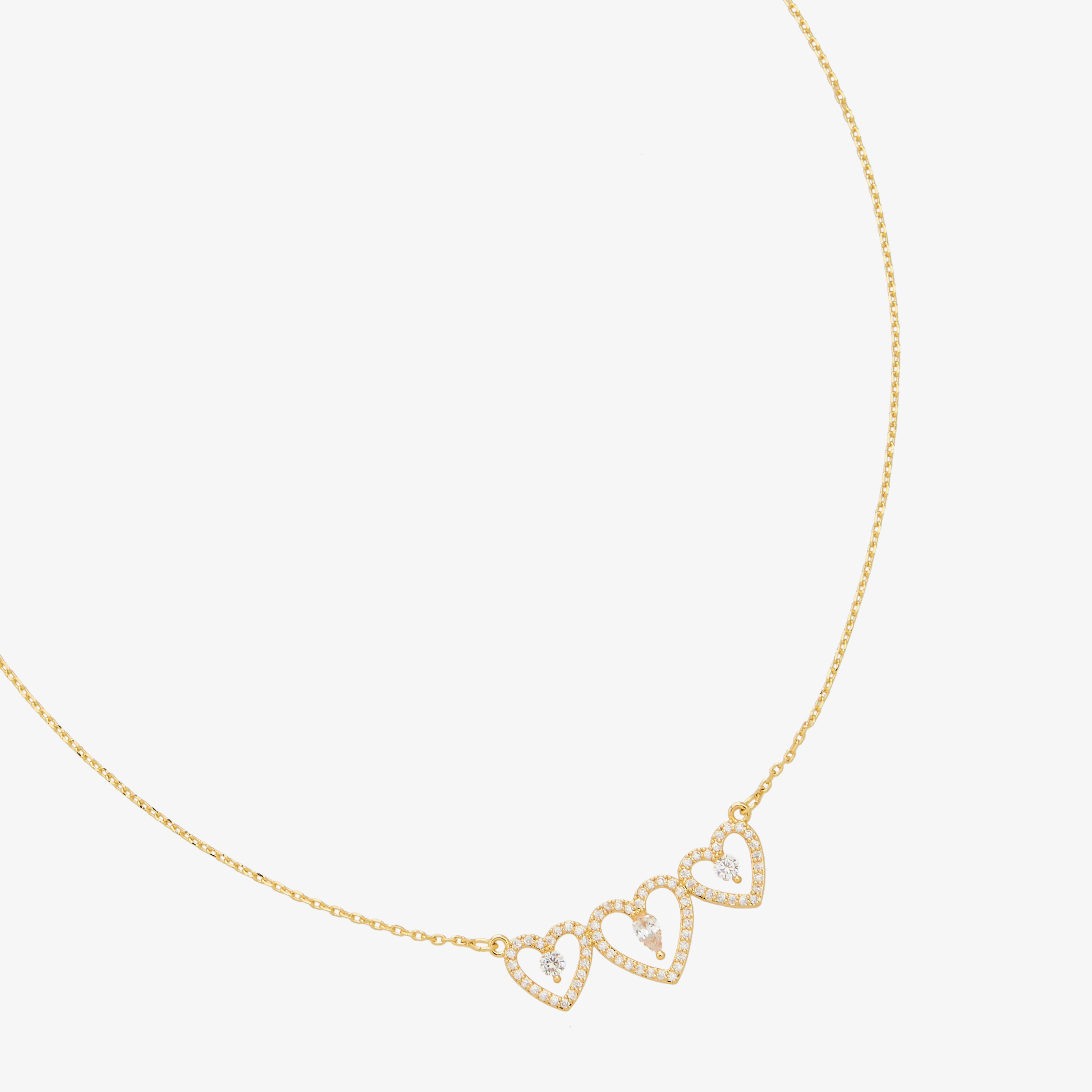 عقد بلون ذهبي بدلاية مزينة بمكعبات زيركون-women-watchesandjewellery-jewellery-necklacesandpendants-image-2