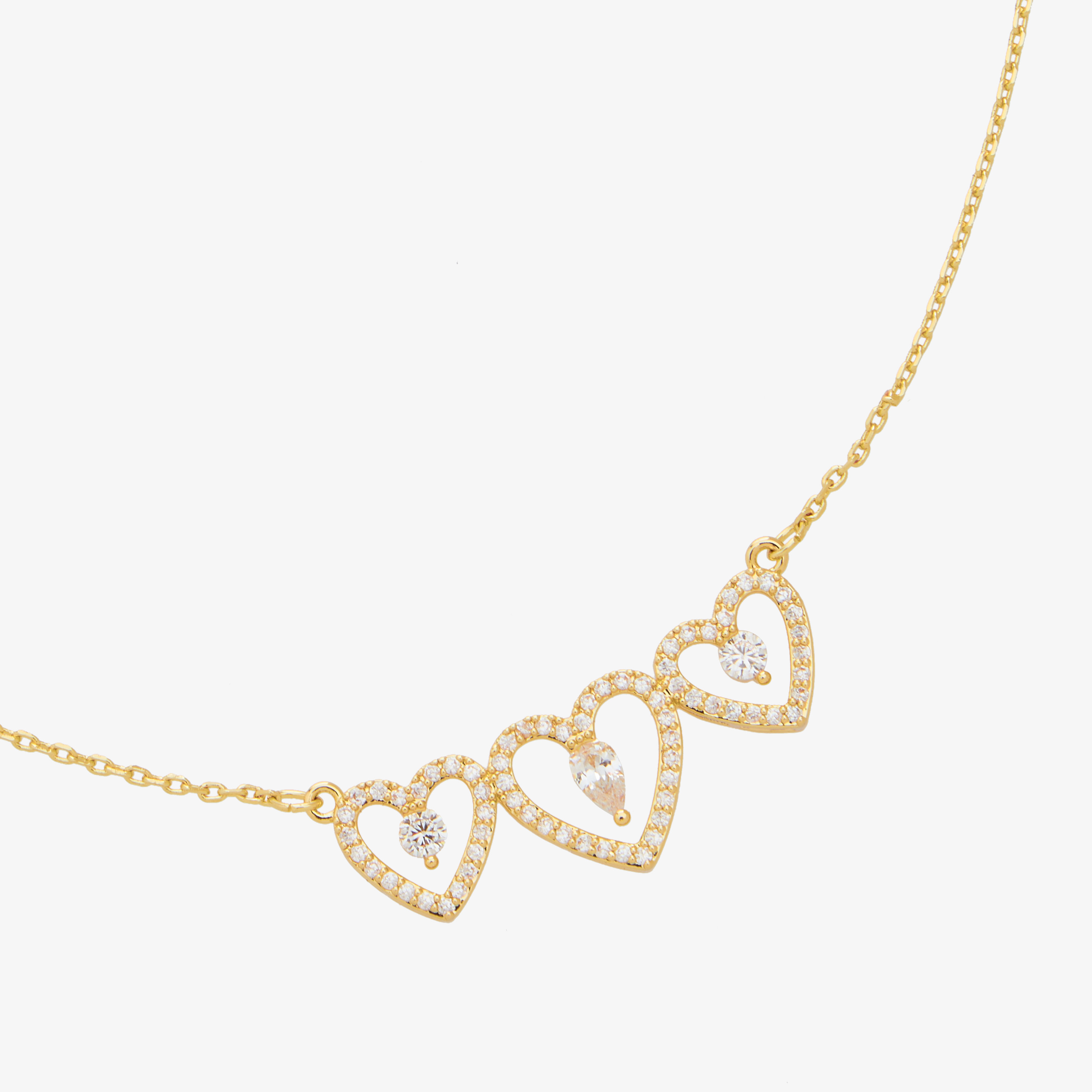 عقد بلون ذهبي بدلاية مزينة بمكعبات زيركون-women-watchesandjewellery-jewellery-necklacesandpendants-image-4