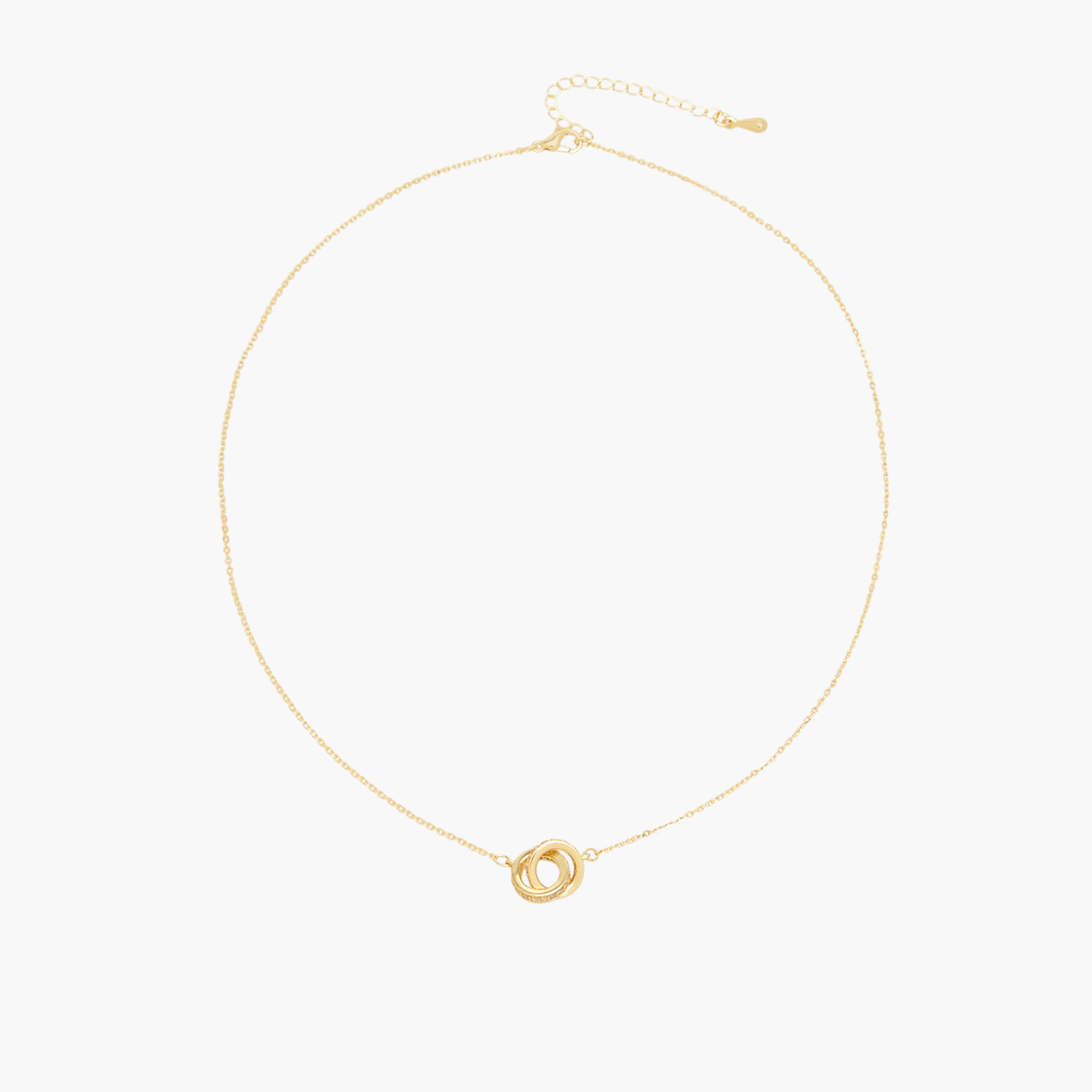 Gold Tone Necklace with Cubic Zirconia Embellishment-women-watchesandjewellery-jewellery-necklacesandpendants-image-1