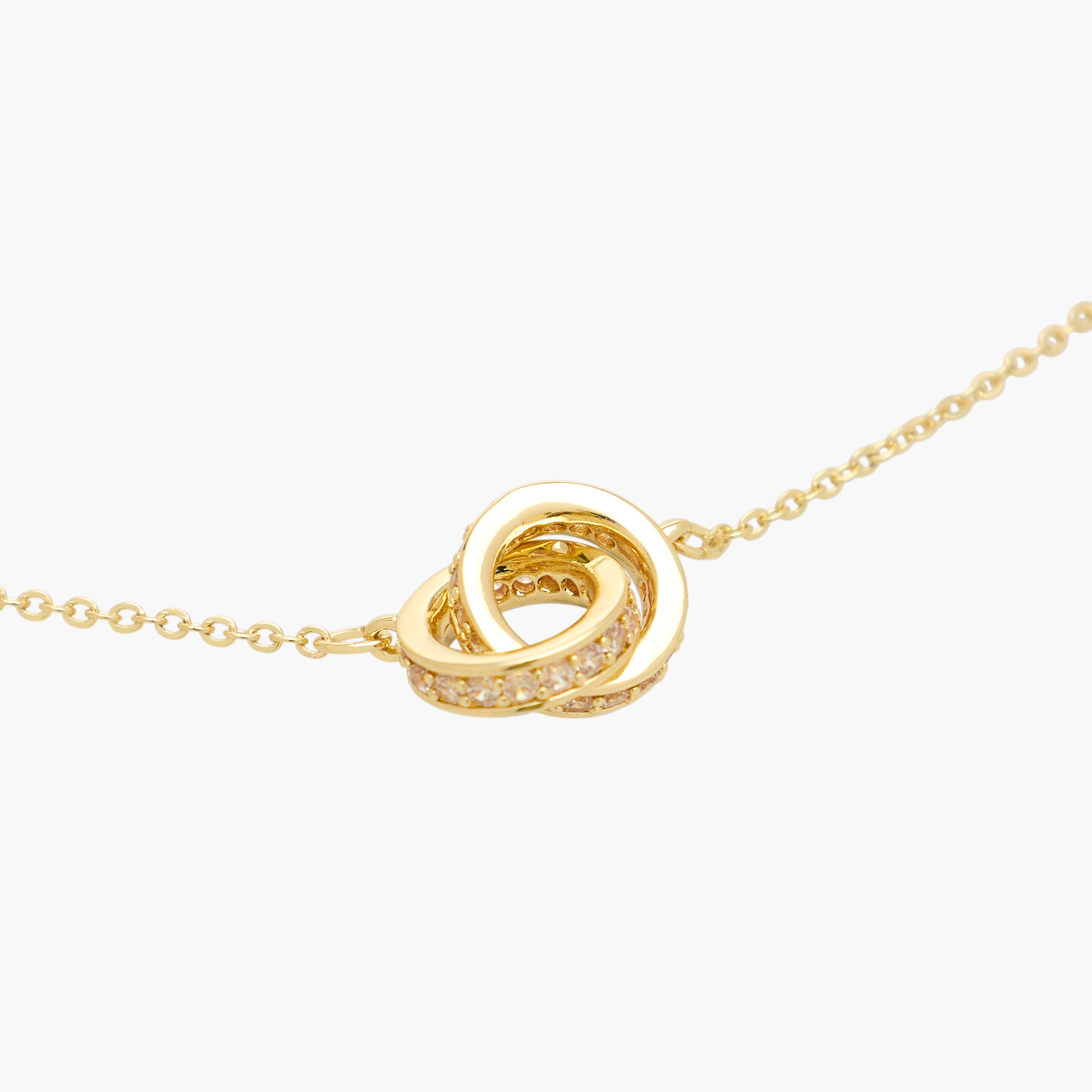 Gold Tone Necklace with Cubic Zirconia Embellishment-women-watchesandjewellery-jewellery-necklacesandpendants-image-3