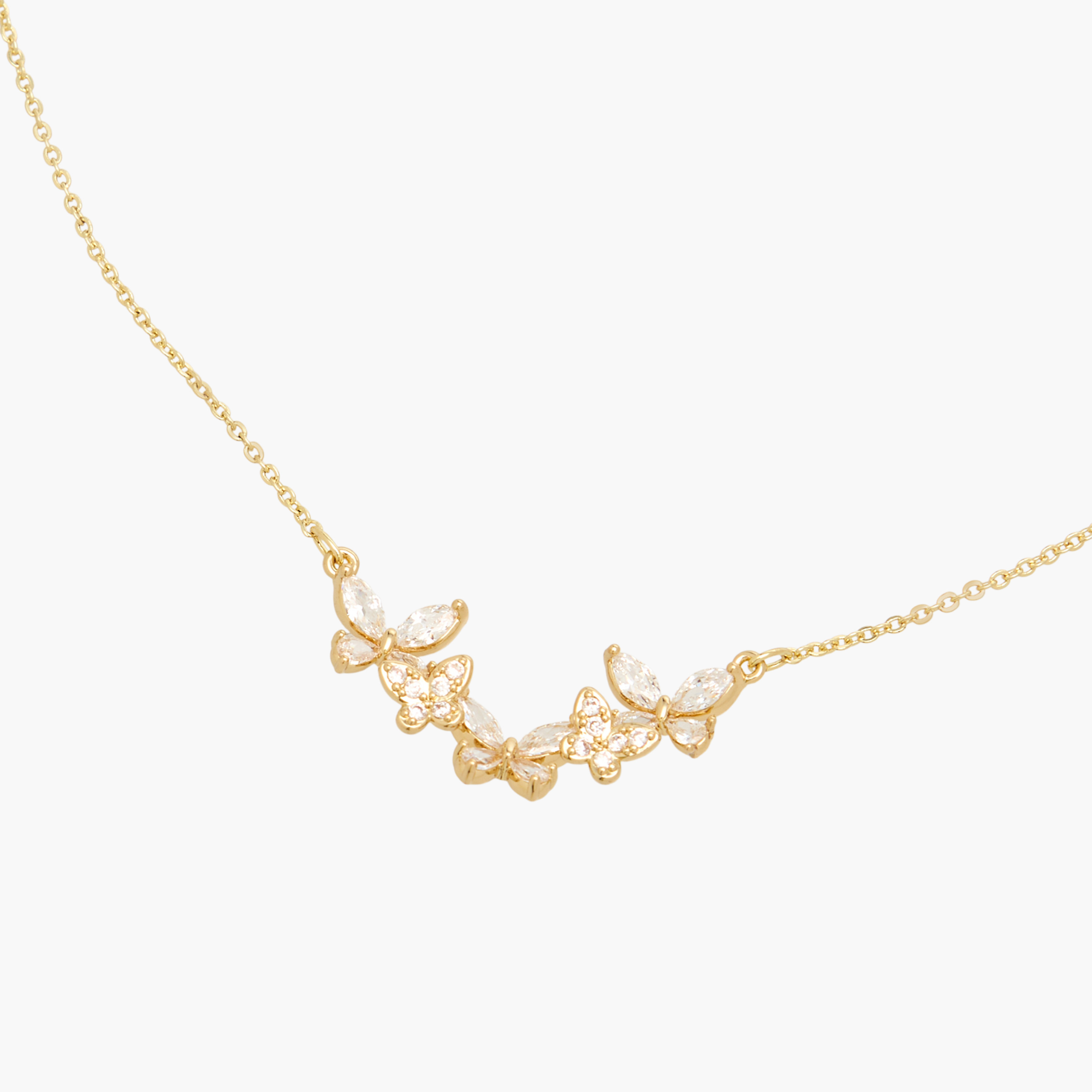 عقد بلون ذهبي بفراشة مزينة-women-watchesandjewellery-jewellery-necklacesandpendants-image-2