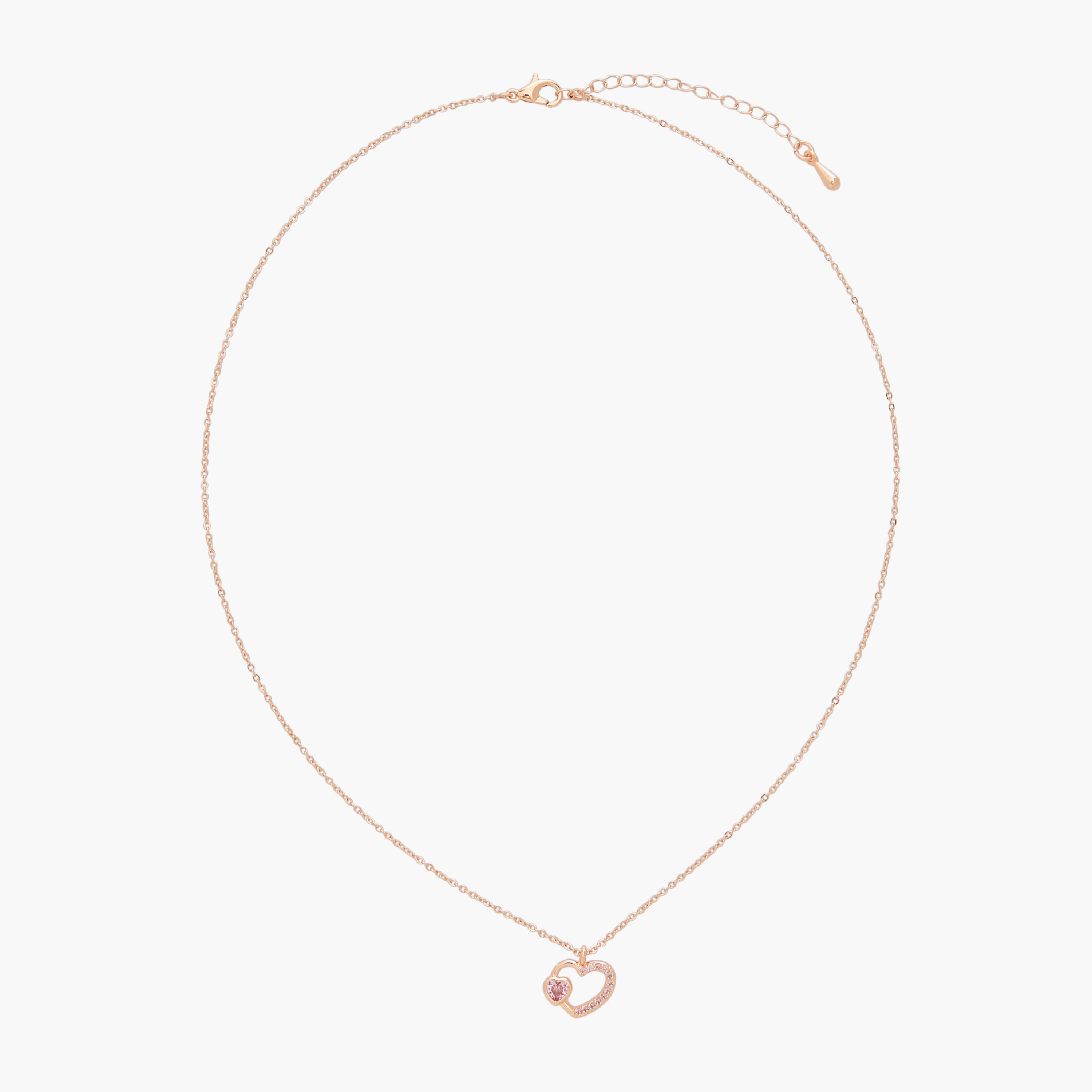 عقد بدلاية قلب مزينة بمكعب زيركون-women-watchesandjewellery-jewellery-necklacesandpendants-image-1