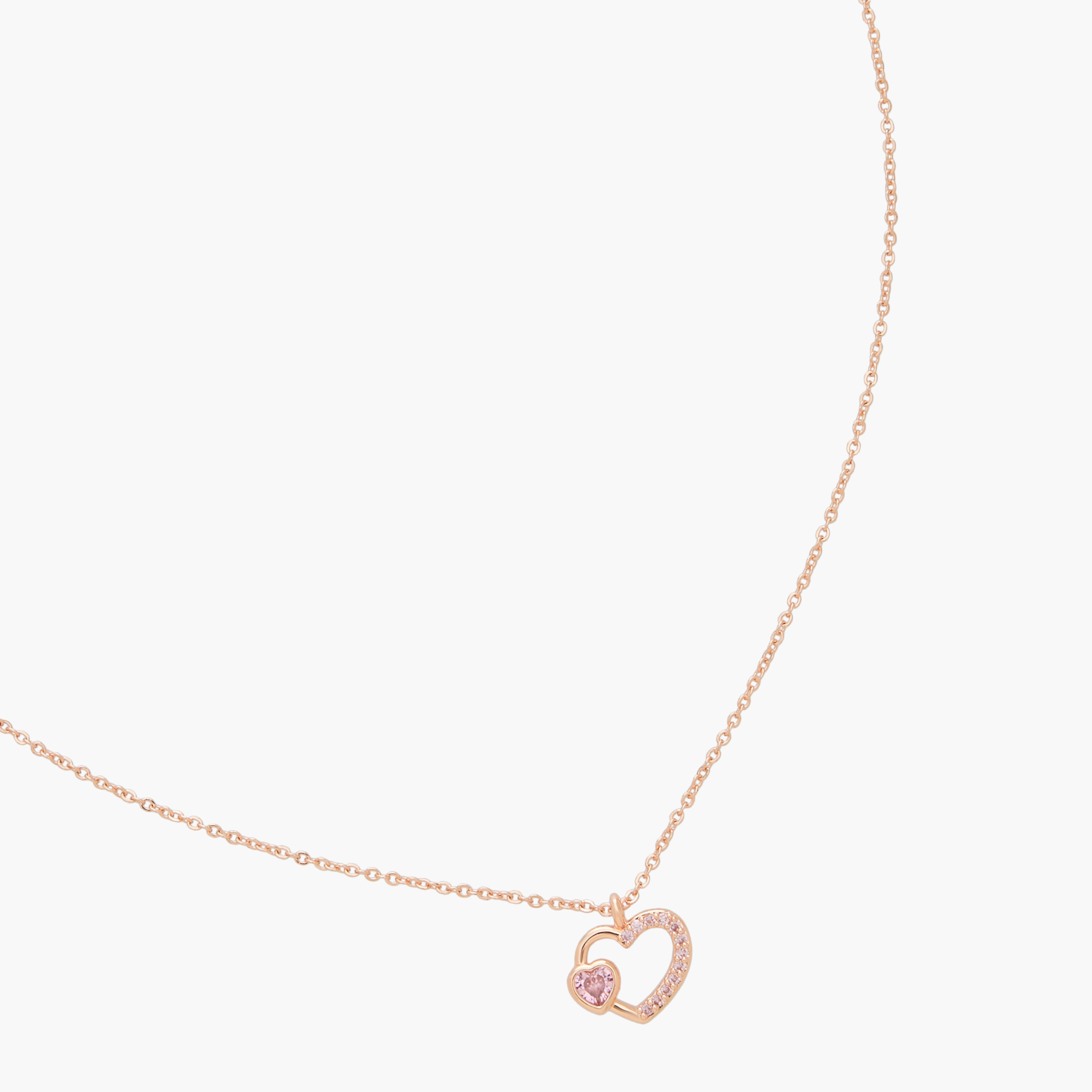عقد بدلاية قلب مزينة بمكعب زيركون-women-watchesandjewellery-jewellery-necklacesandpendants-image-2