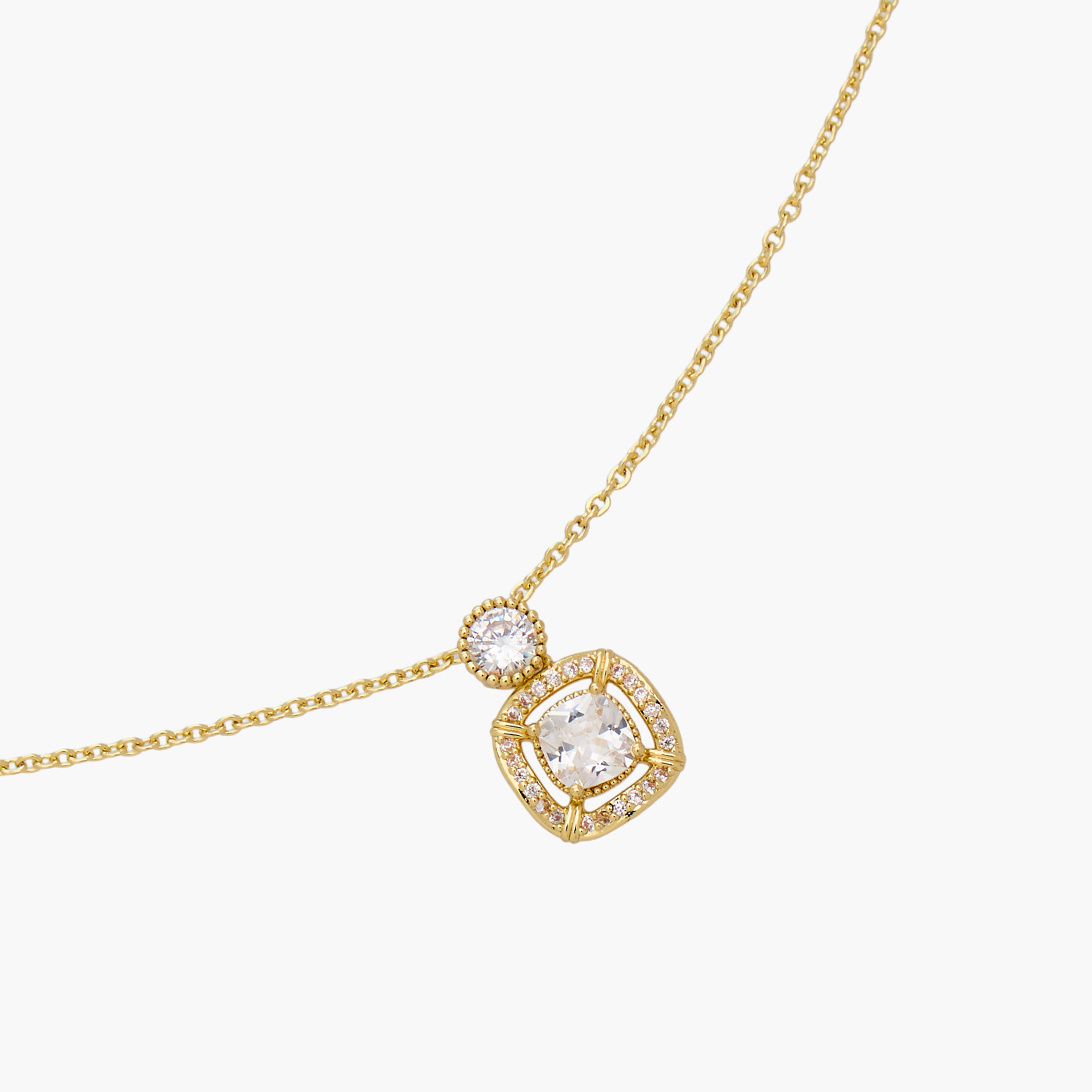 Gold Tone Pendant Necklace with Cubic Zirconia Embellishment-women-watchesandjewellery-jewellery-necklacesandpendants-image-4