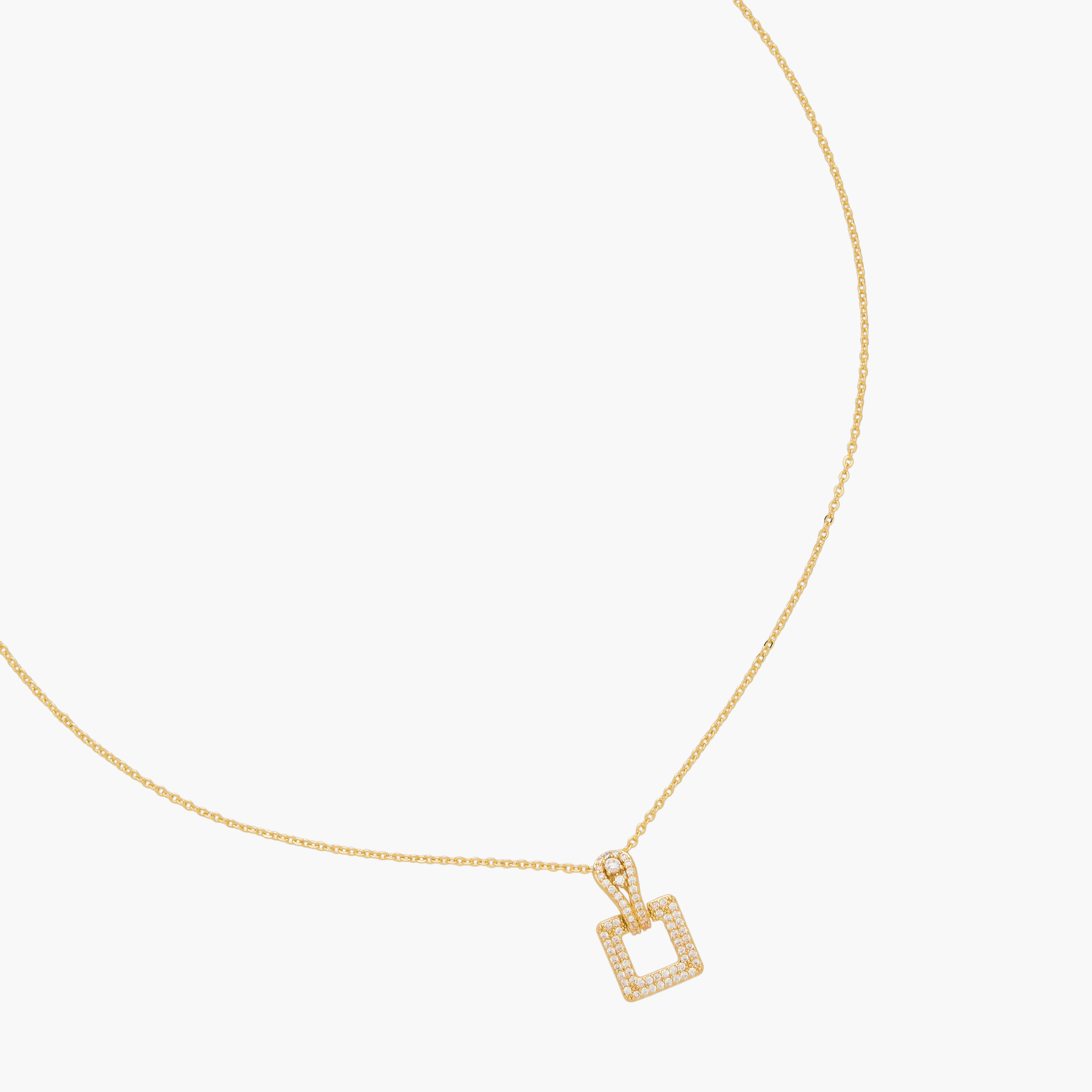 Gold Tone Pendant Necklace with Cubic Zirconia Embellishment-women-watchesandjewellery-jewellery-necklacesandpendants-image-2