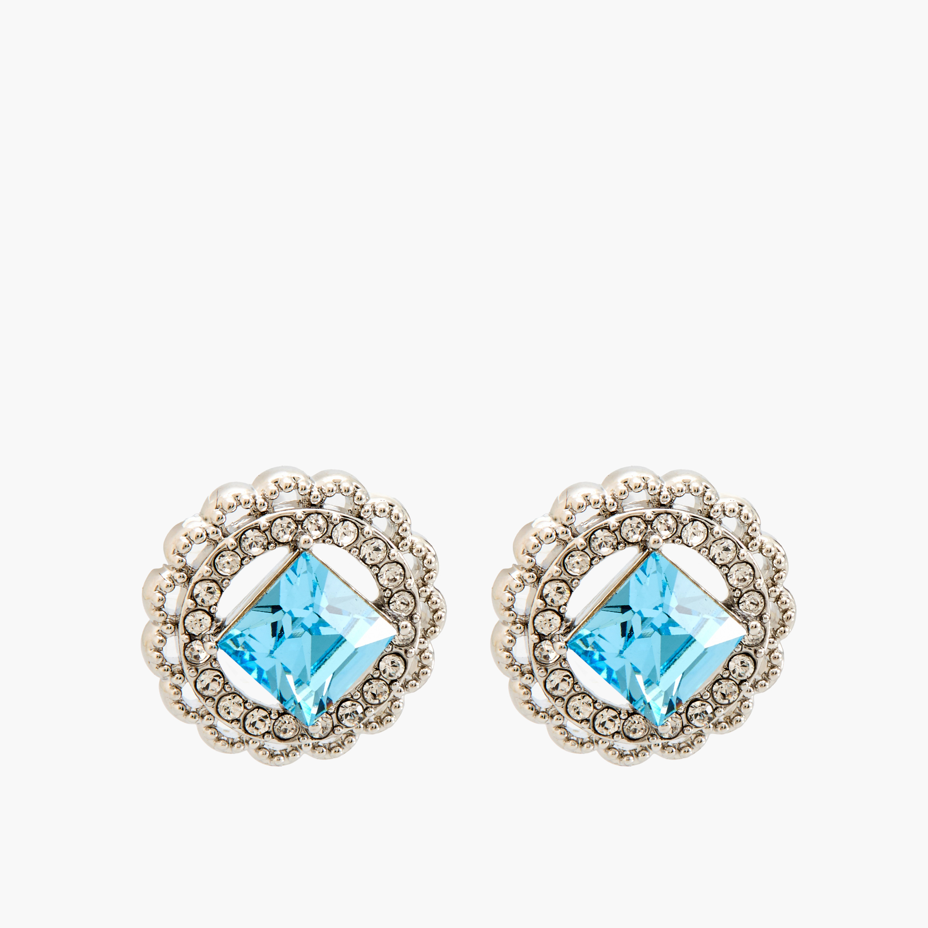 Swarovski Crystal Stud Earrings with Pushback Closure-women-watchesandjewellery-jewellery-earrings-image-1