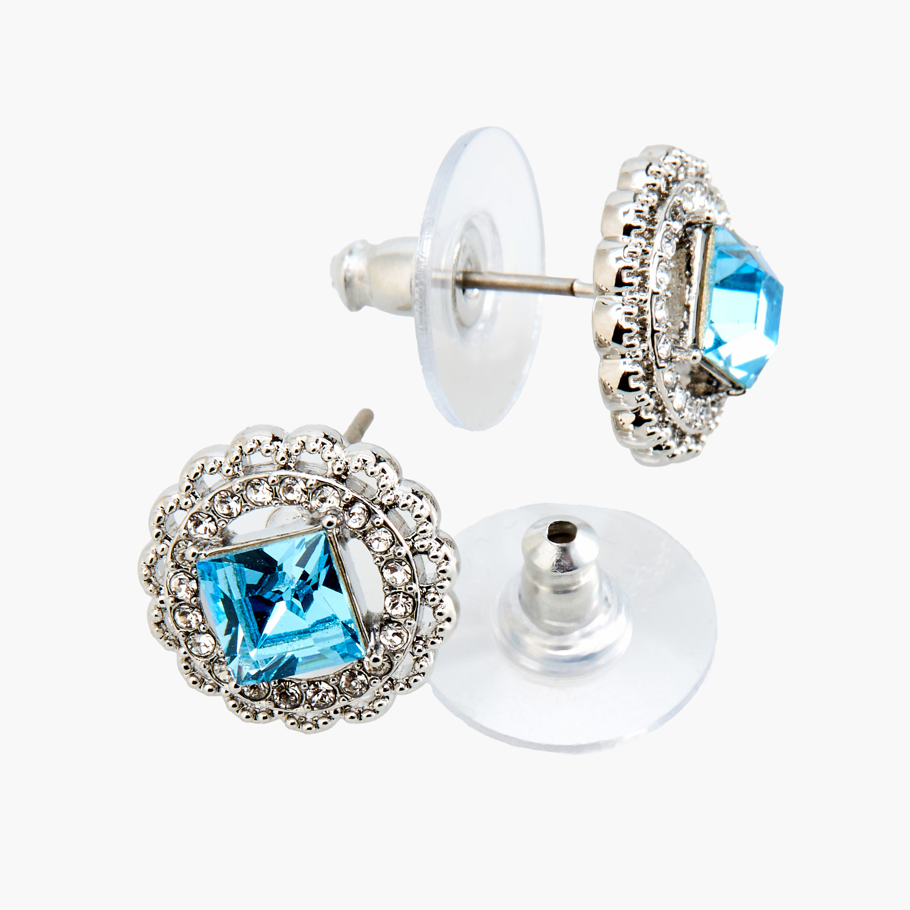 Swarovski Crystal Stud Earrings with Pushback Closure-women-watchesandjewellery-jewellery-earrings-image-3