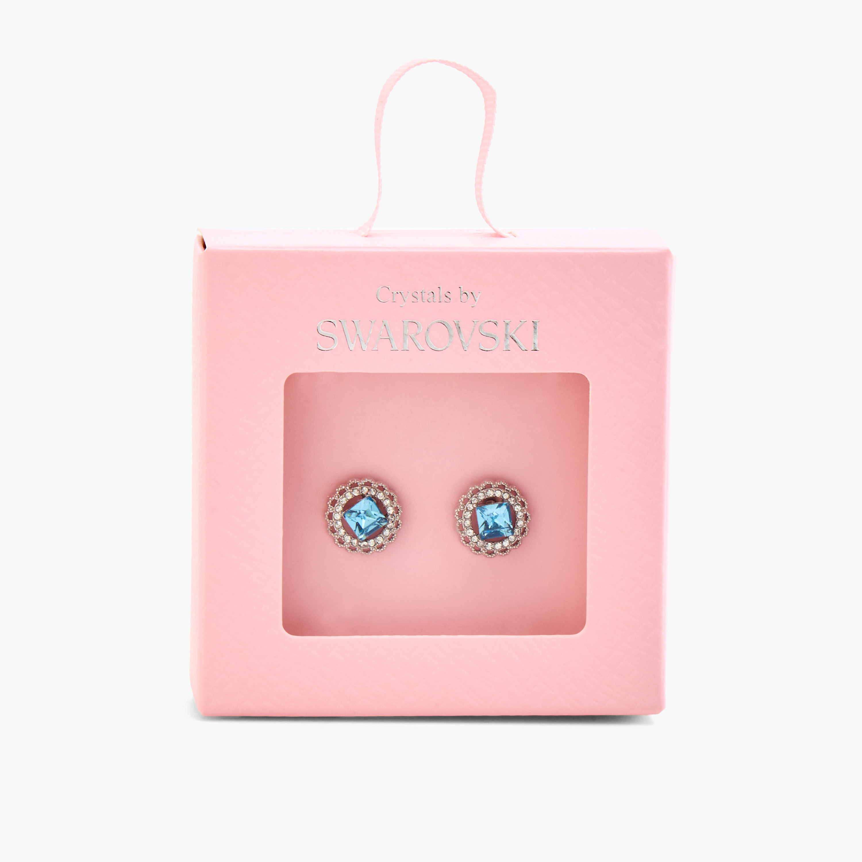 Swarovski Crystal Stud Earrings with Pushback Closure-women-watchesandjewellery-jewellery-earrings-image-5