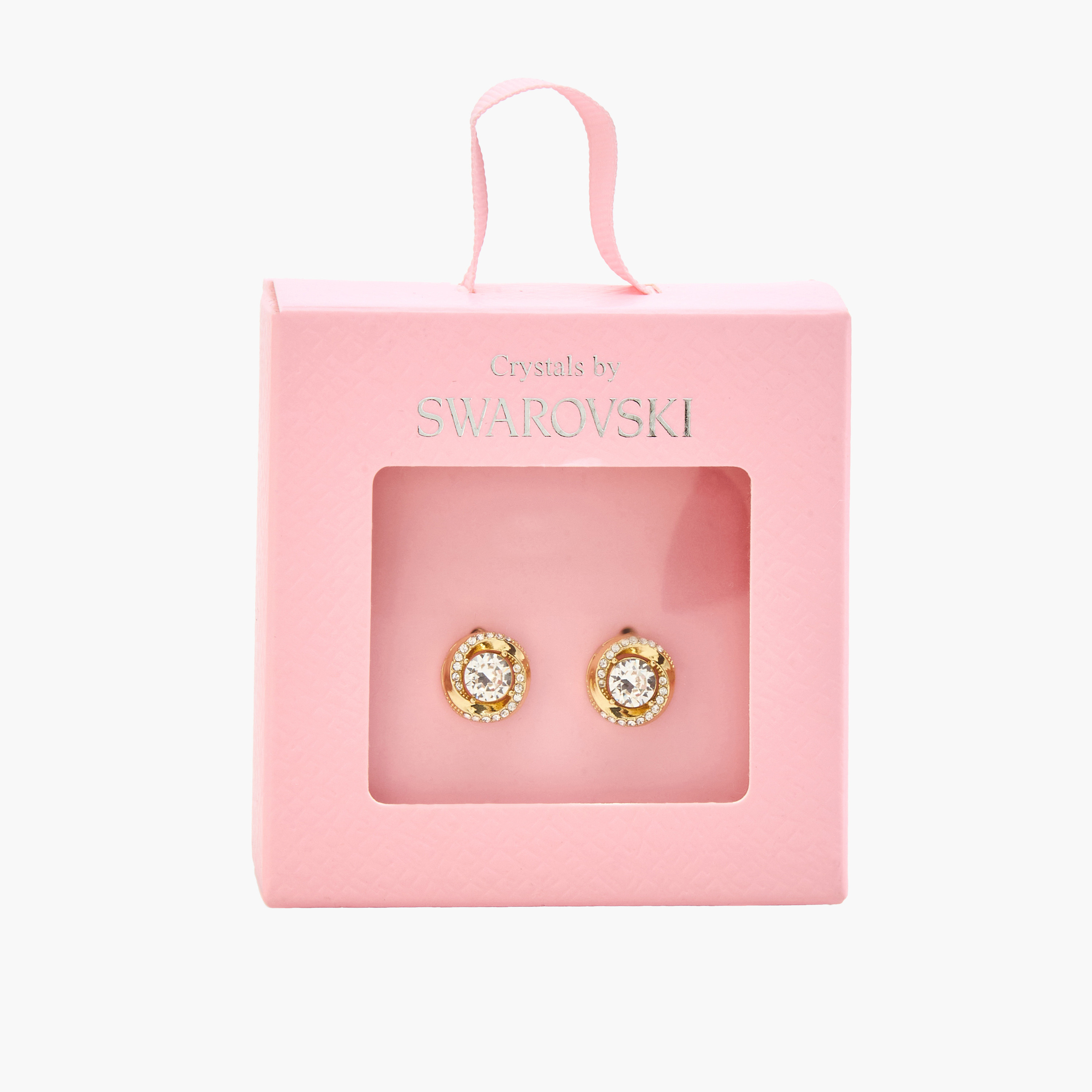 Gold Tone Embellished Stud Earrings with Pushback Closure-women-watchesandjewellery-jewellery-earrings-image-5